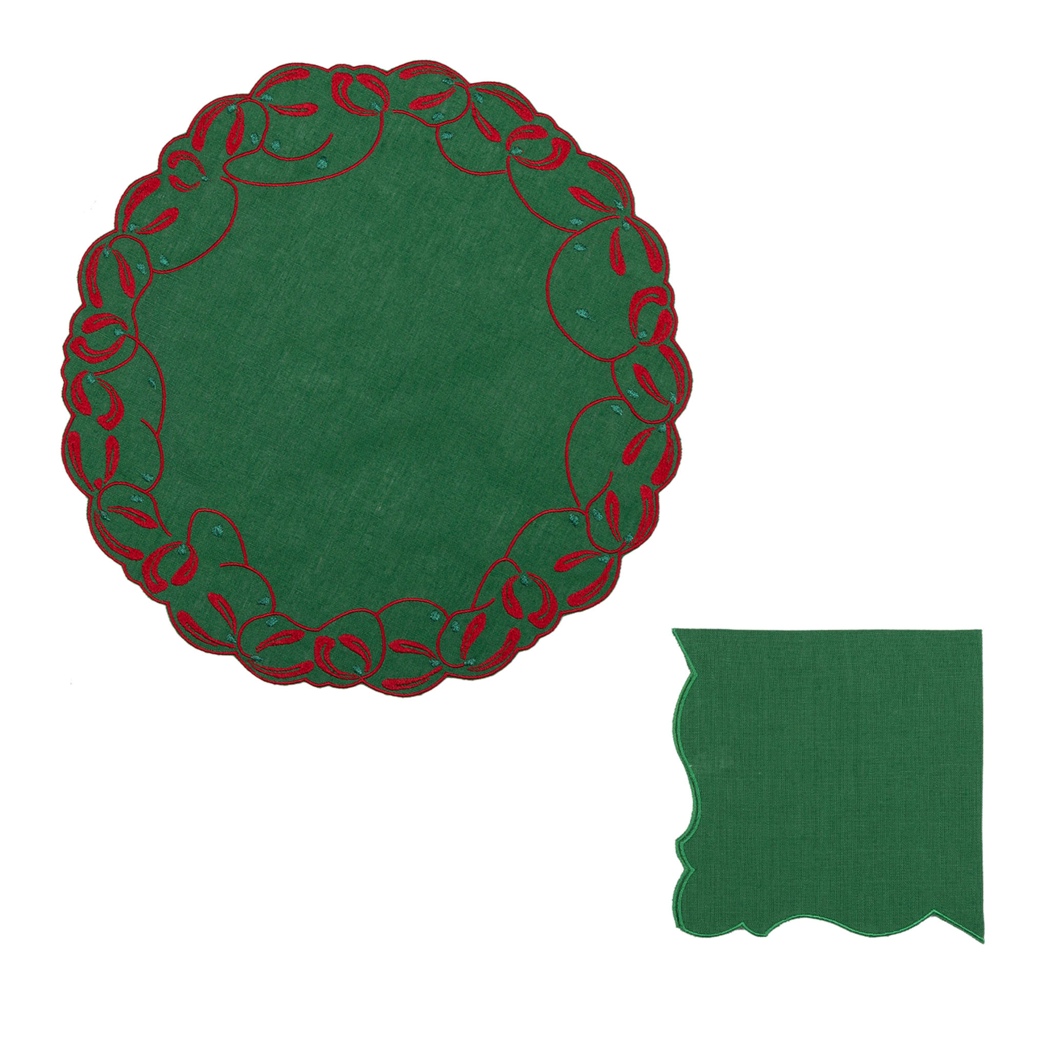 Mistletoe Set of 1 Placemat and 1 Napkin - Main view