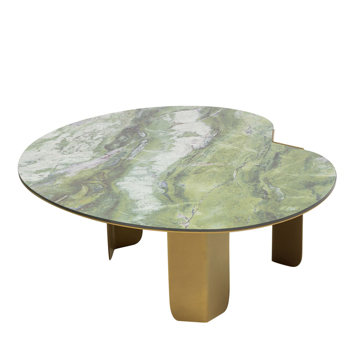 Monet High Green & Golden Coffee Table Pollini Home | Artemest