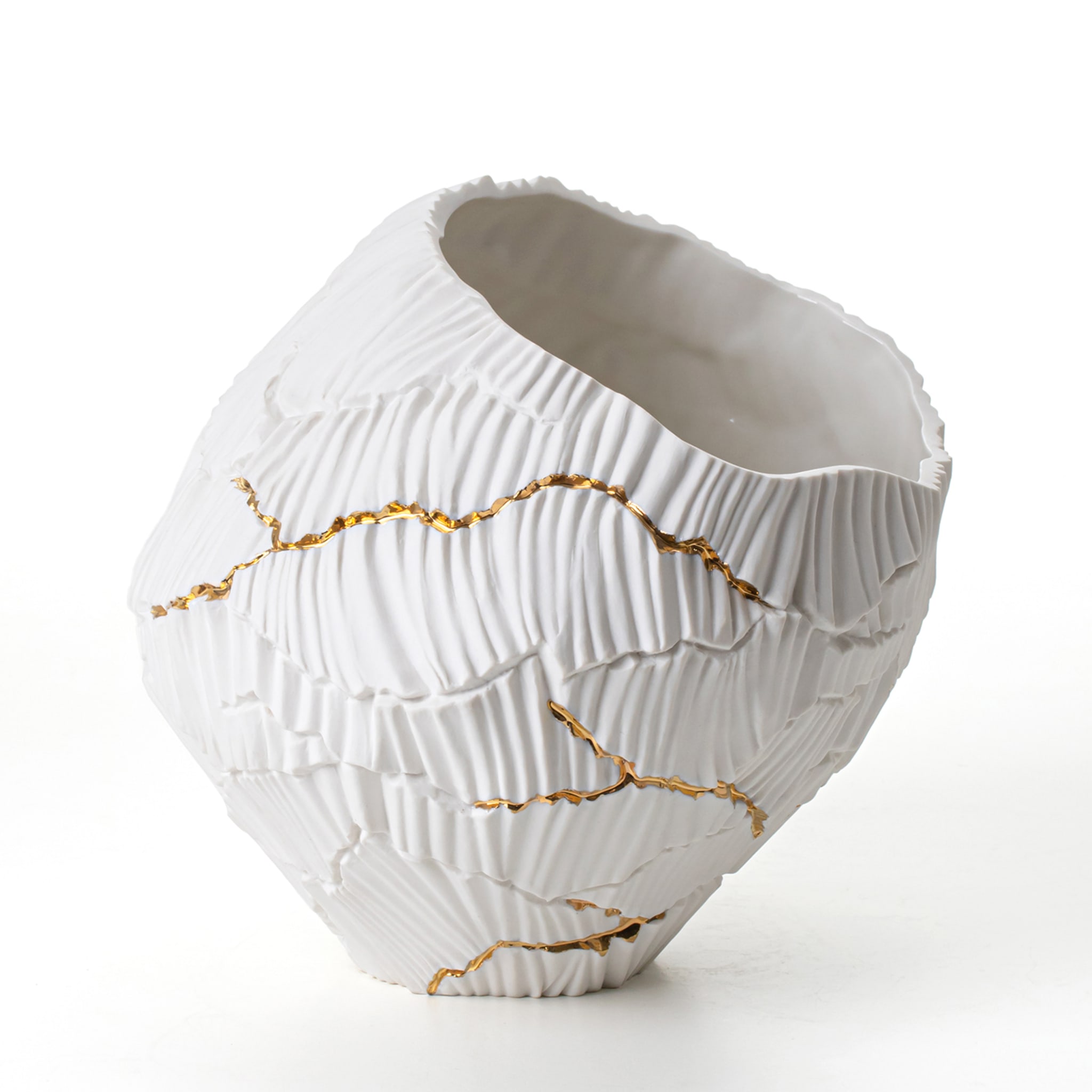 Zefiro Gold Cracks Decorative Bowl - Alternative view 1