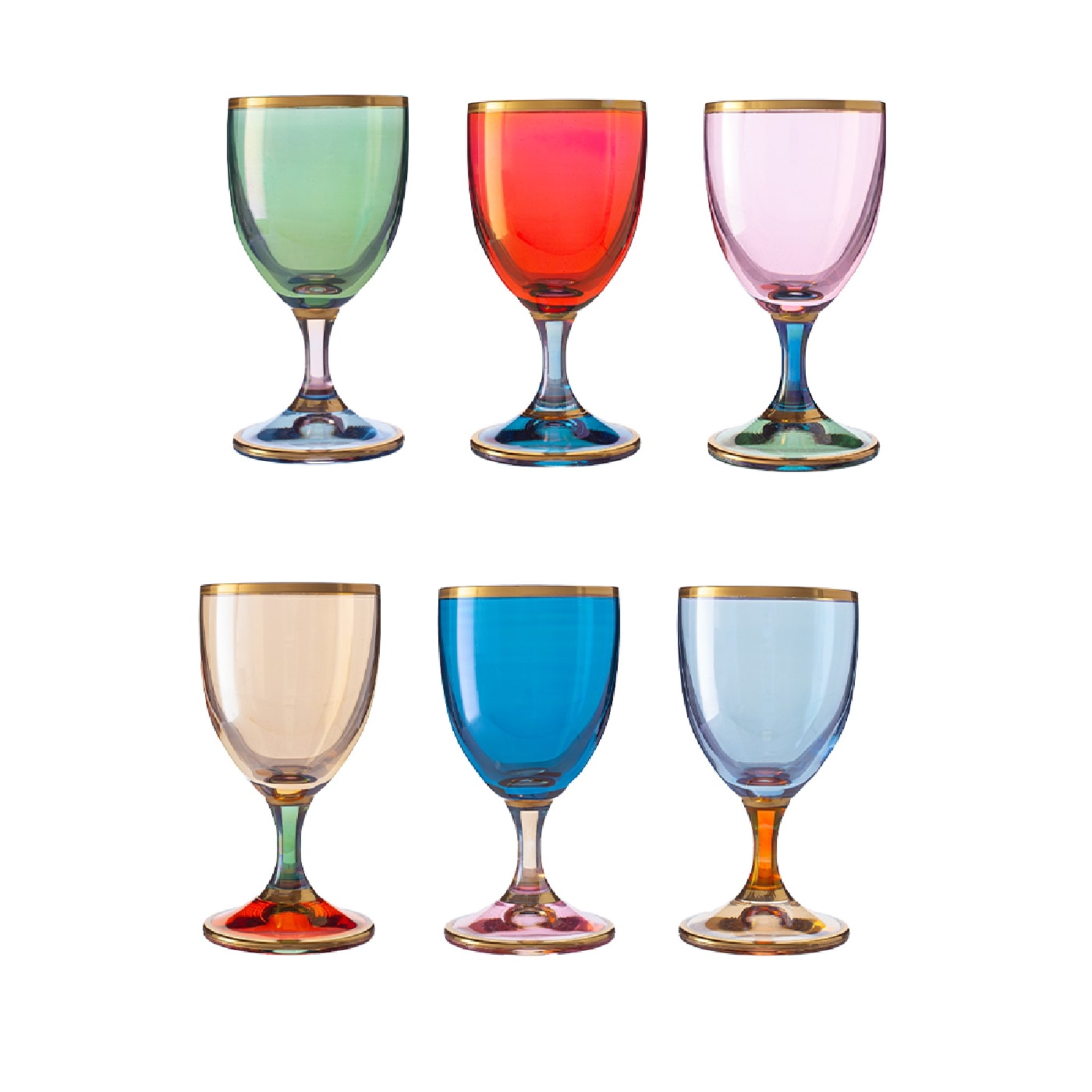 Polychrome Set of 6 Liquor Glasses - Main view