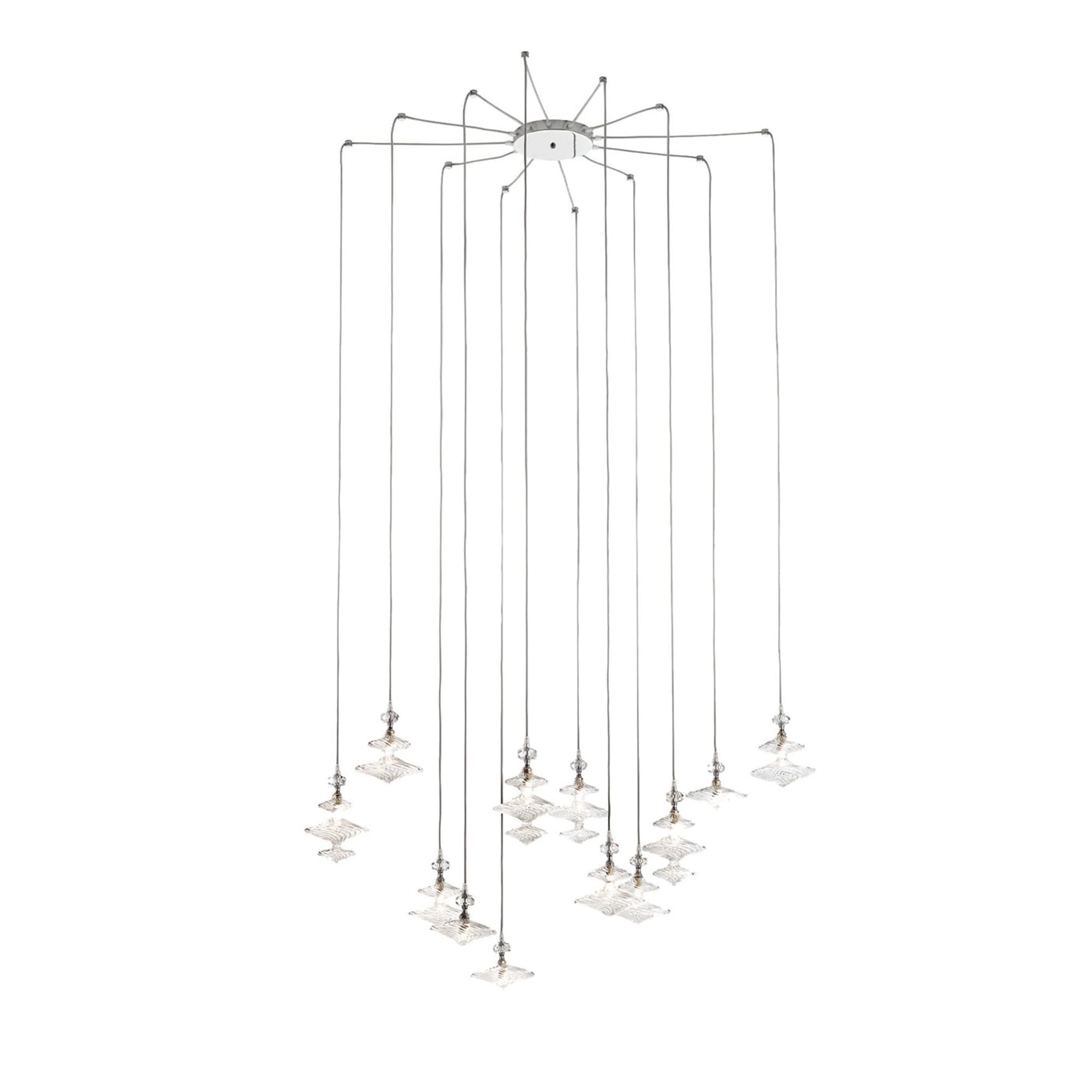 Glass Spinning Tops 12-Light Chandelier - Main view