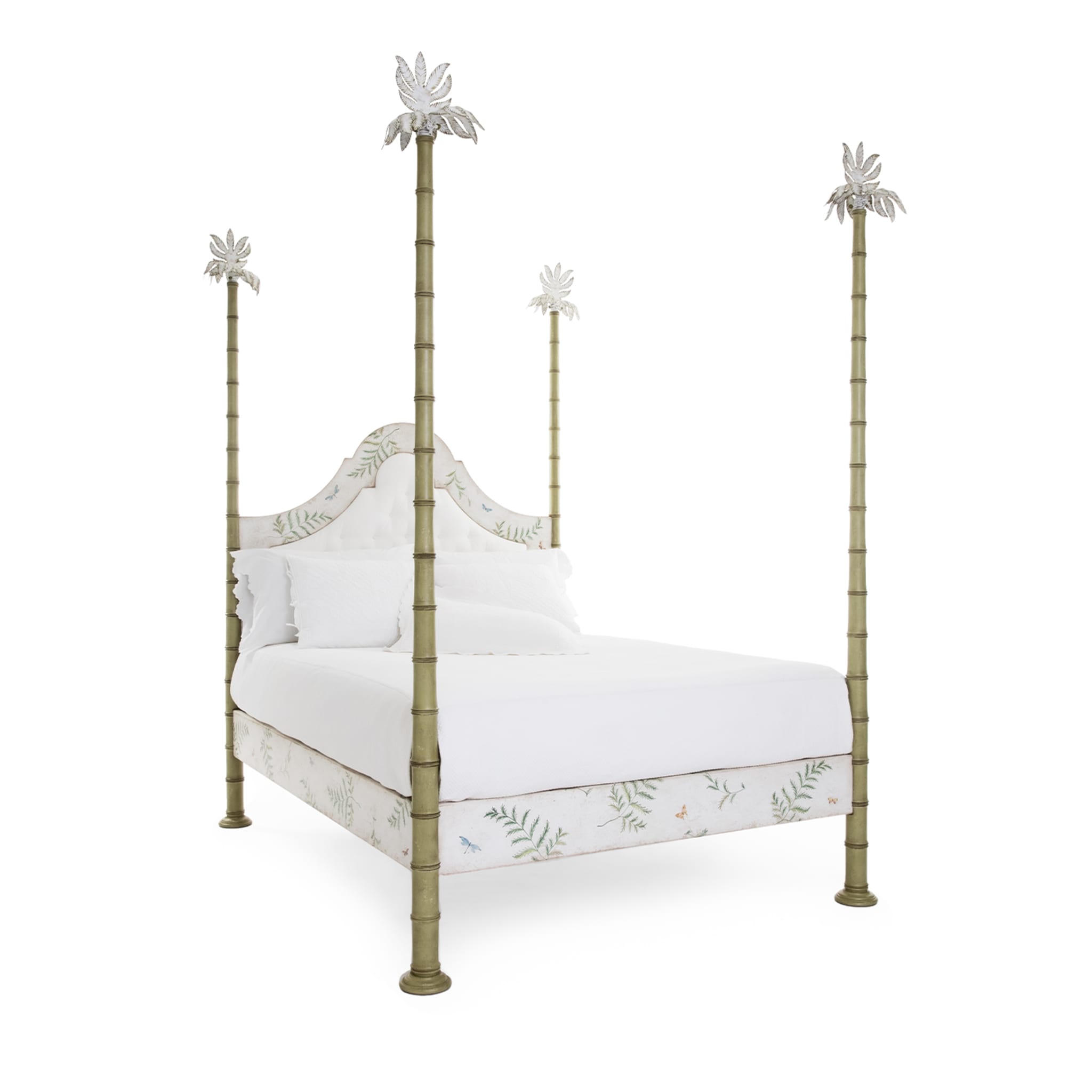 Roma Apple Green Bamboo with Ferns and Butterflies Bed - Alternative view 1