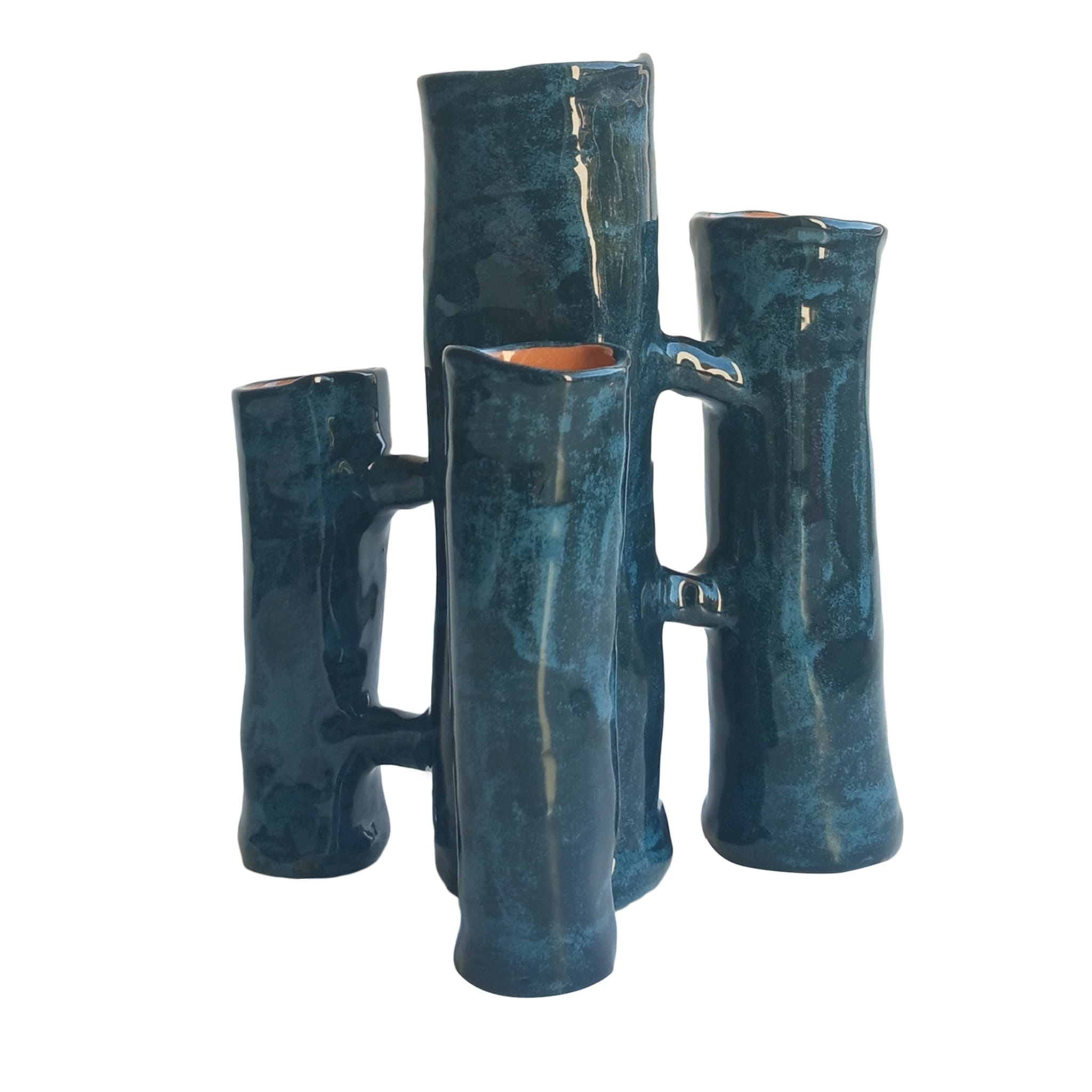 Vasi Comunicanti 4-Element Blue Vase/Sculpture - Main view