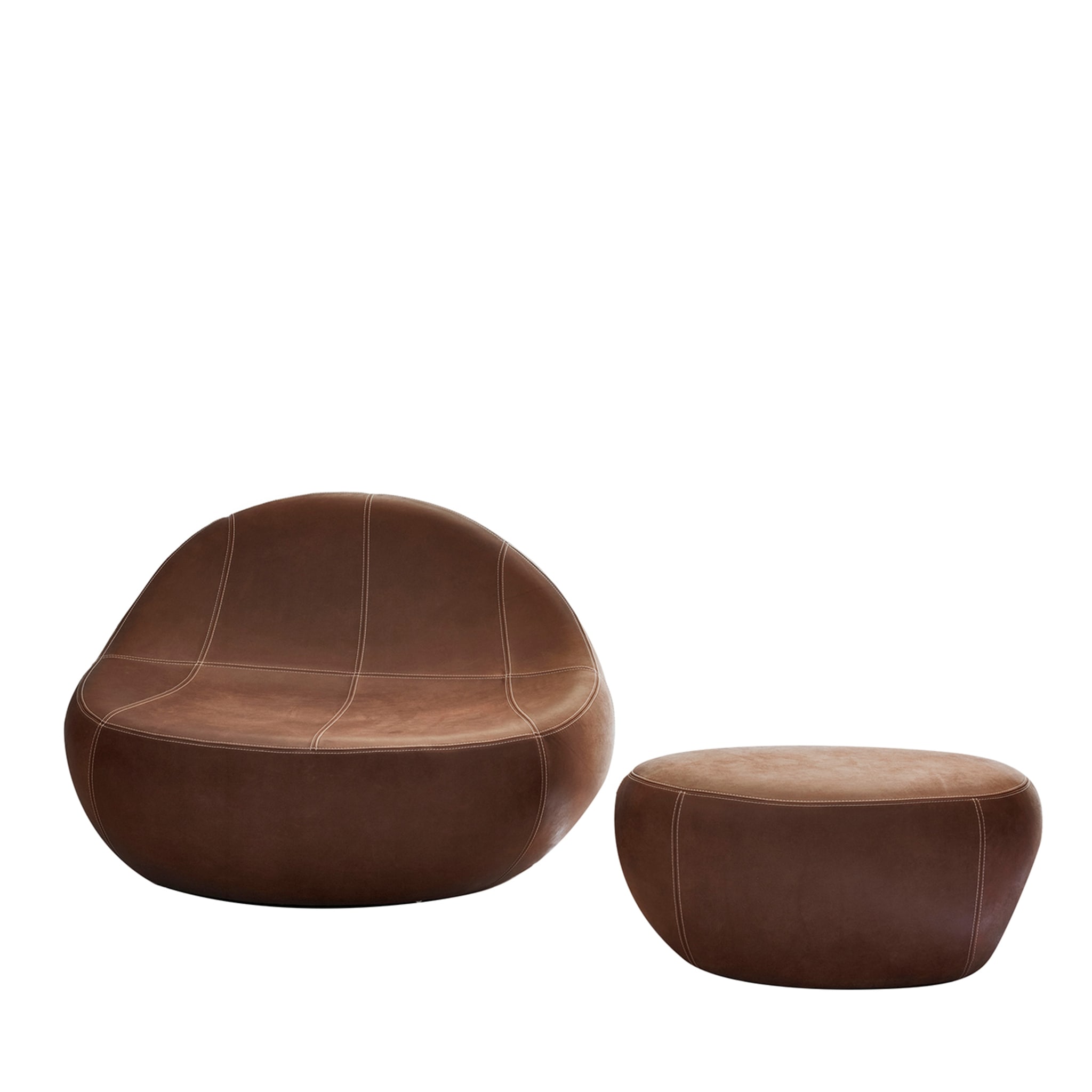 Baby Flirtstone Leather Armchair and Footstool