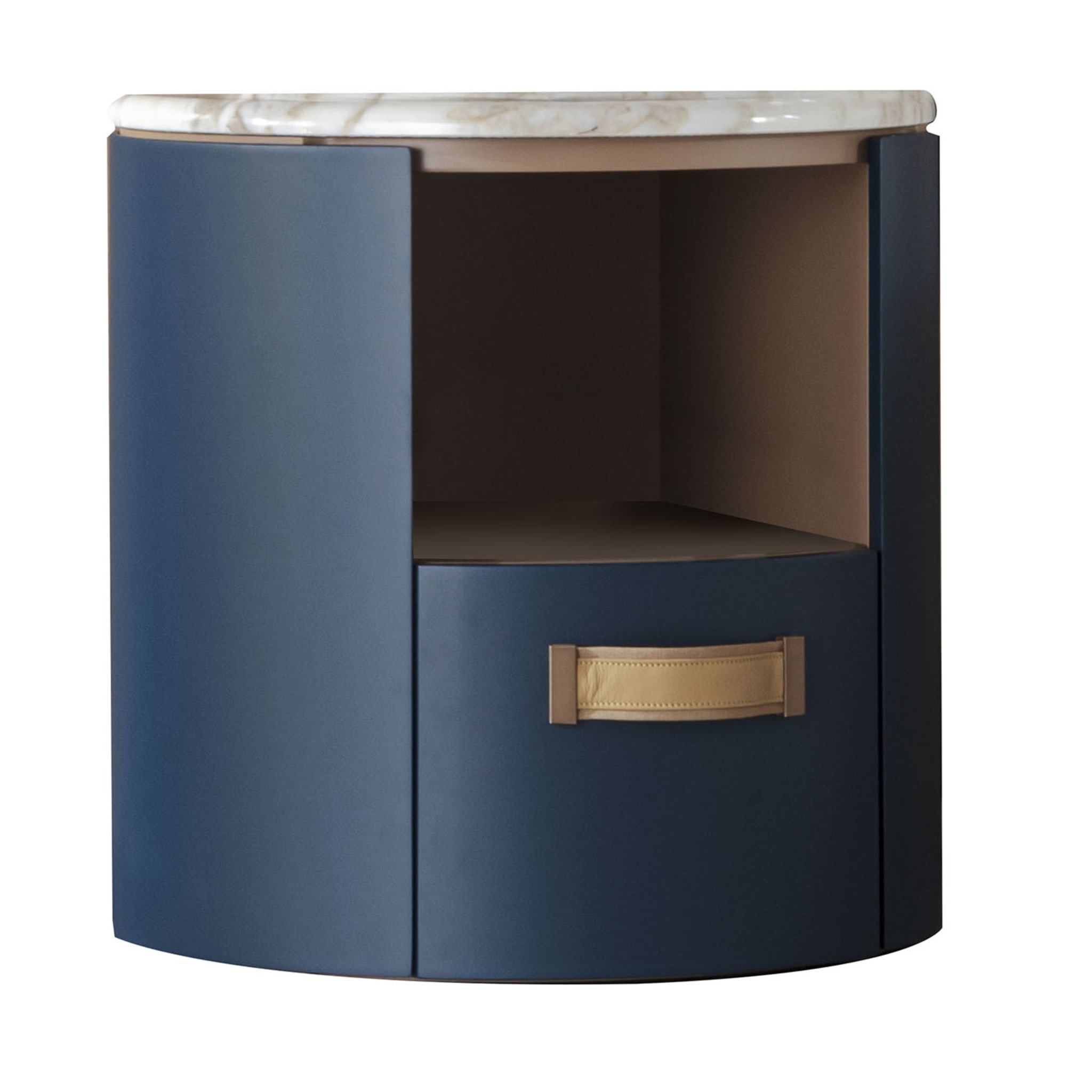 Alassio Bedside Table with top in Marble Calacatta Gold Shine - Main view