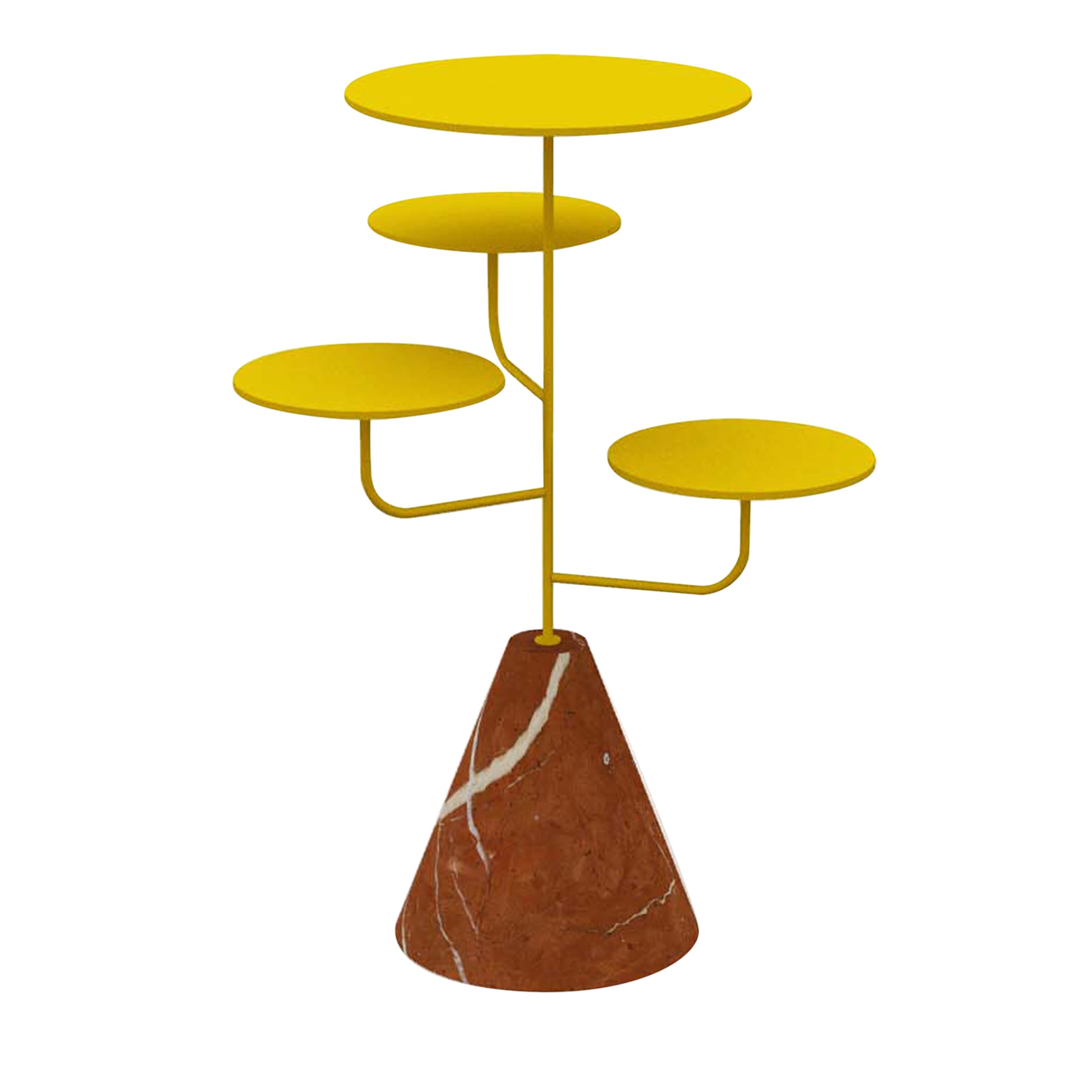 Condiviso 4-Tier Yellow/Red Alicante Serving Stand - Main view
