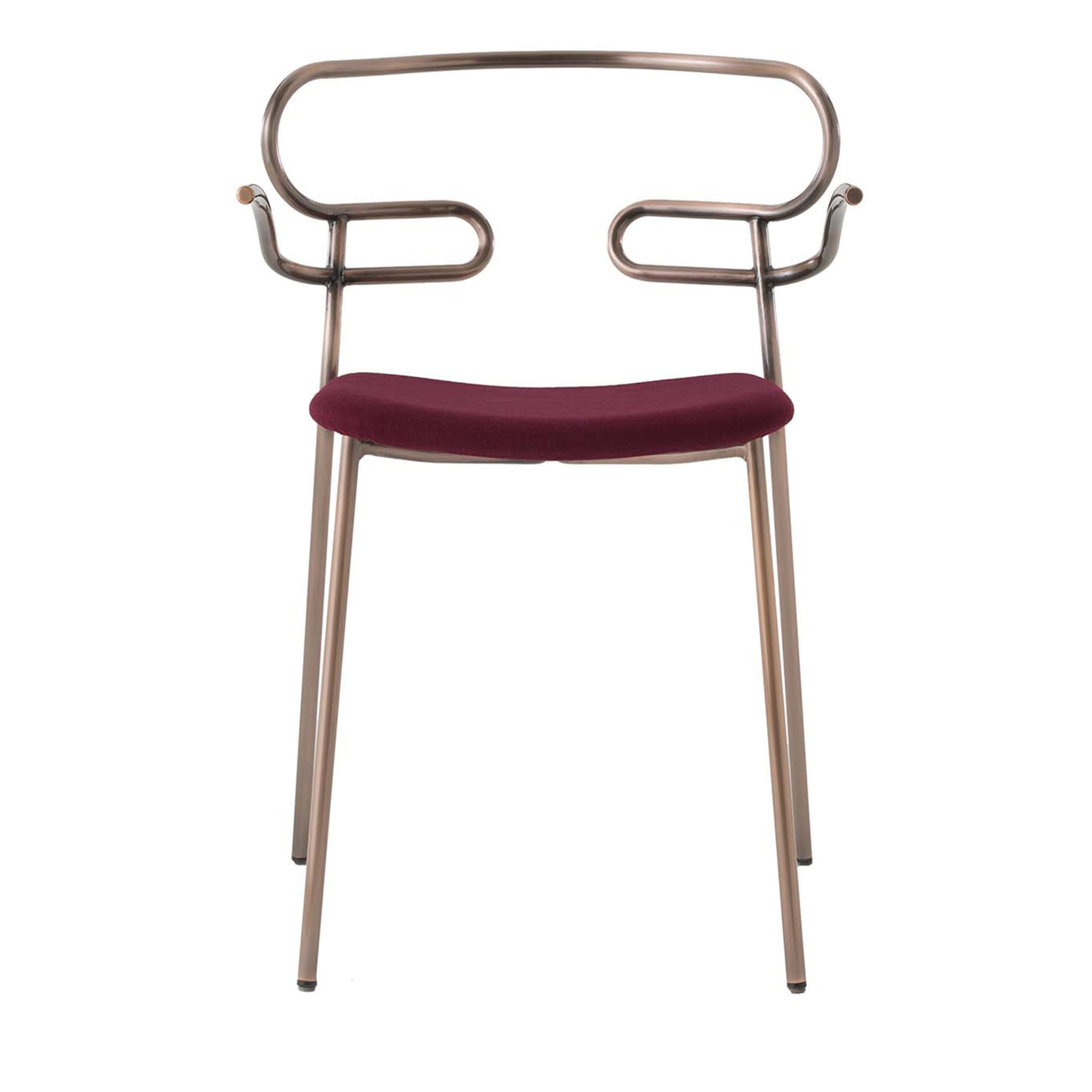 Genoa Burgundy Chair by Cesare Ehr - Main view