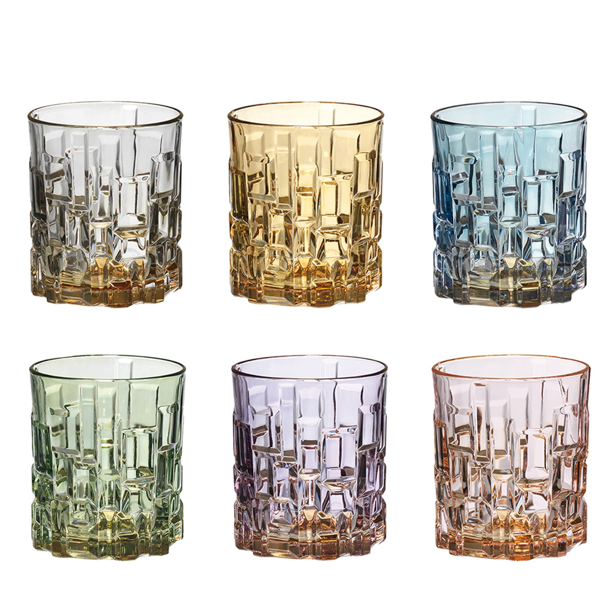 Set of 6 Square Water Glasses - Main view