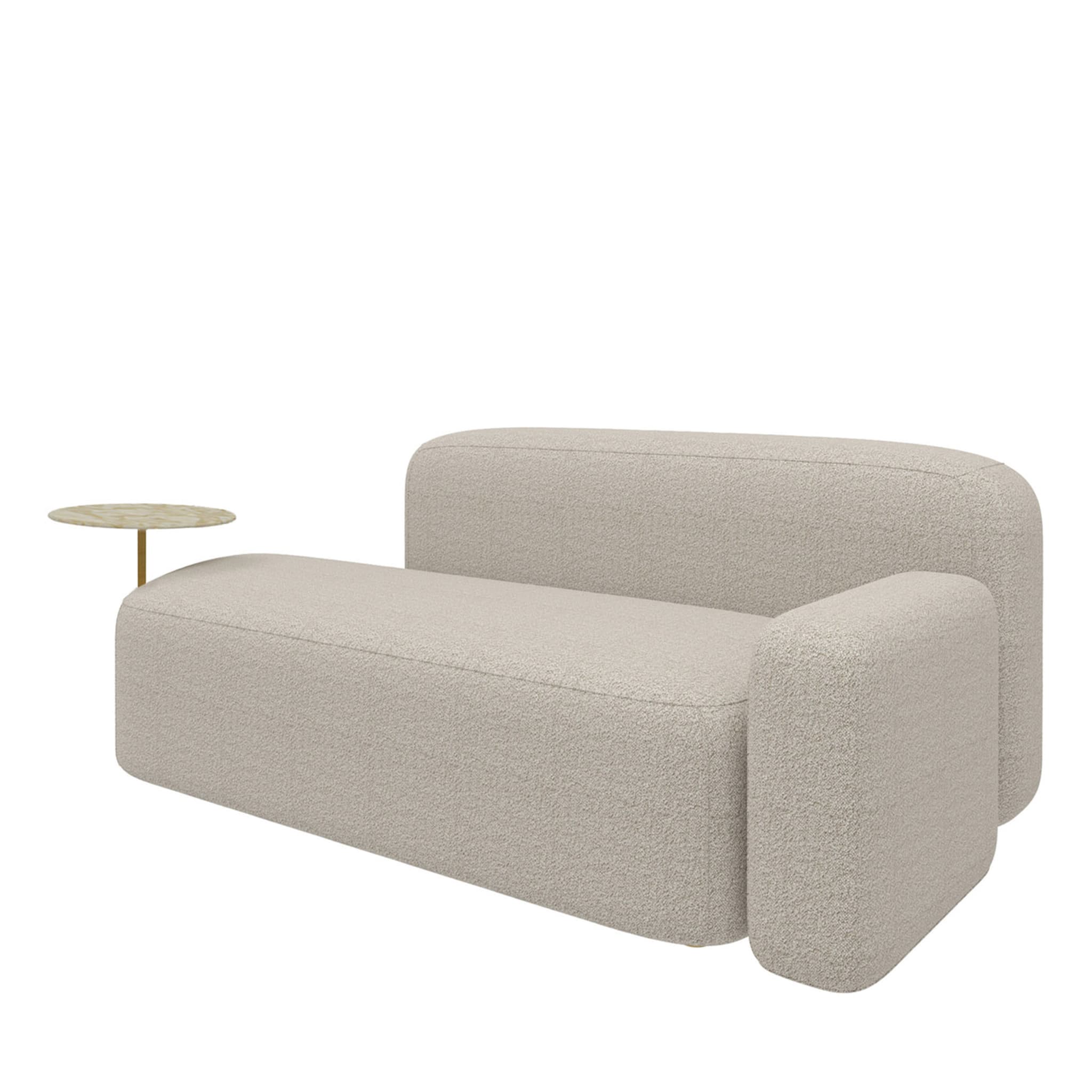 Mythos Right Sofa with Marble Side Table - Main view