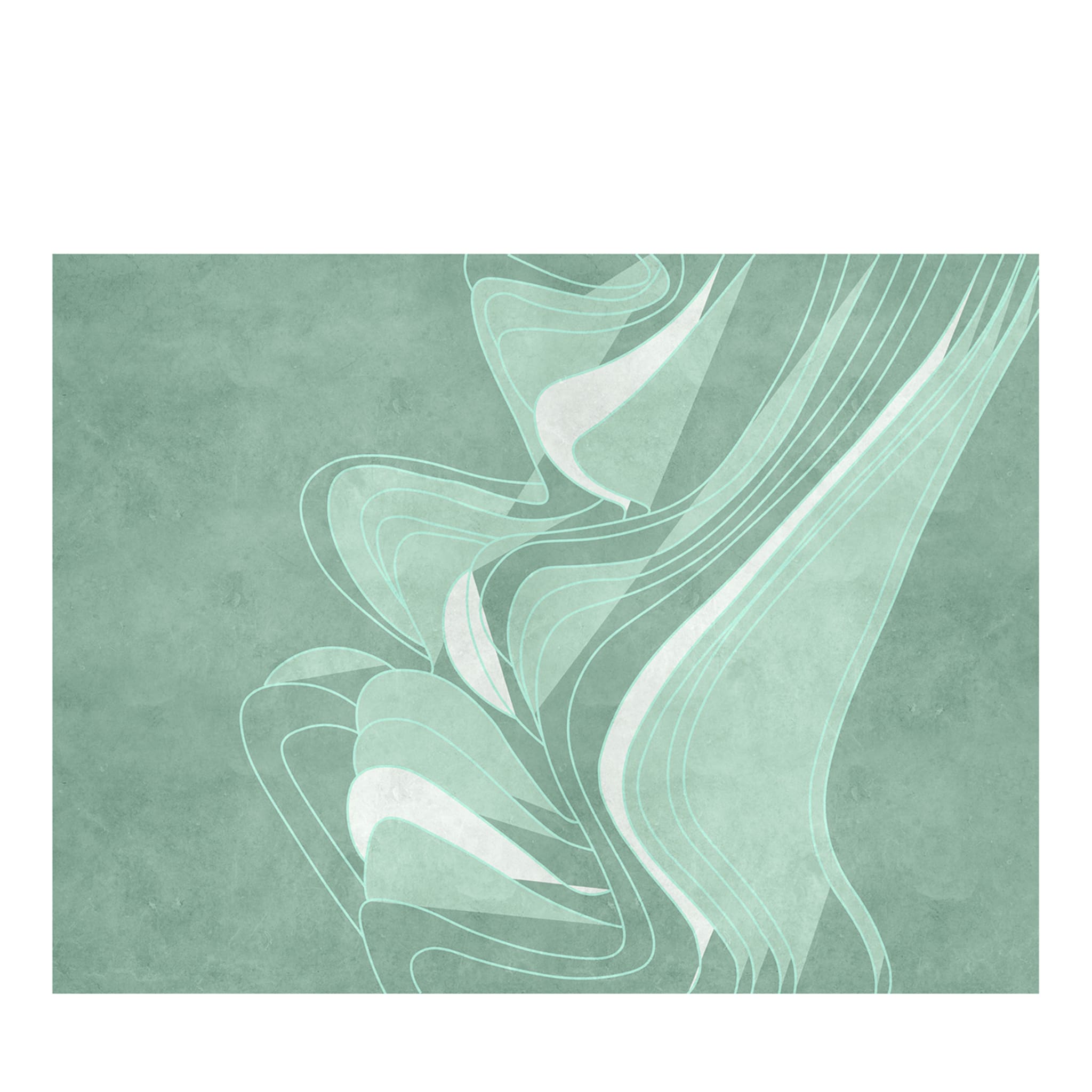 Papel pintado verde con textura Soft Motion - Vista principal