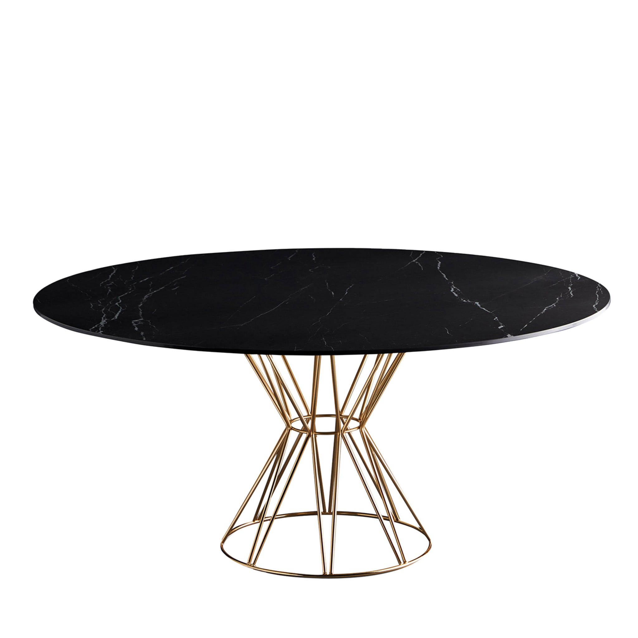 Circus Black Marquina & Brass Table by Fauciglietti Engineering - Main view
