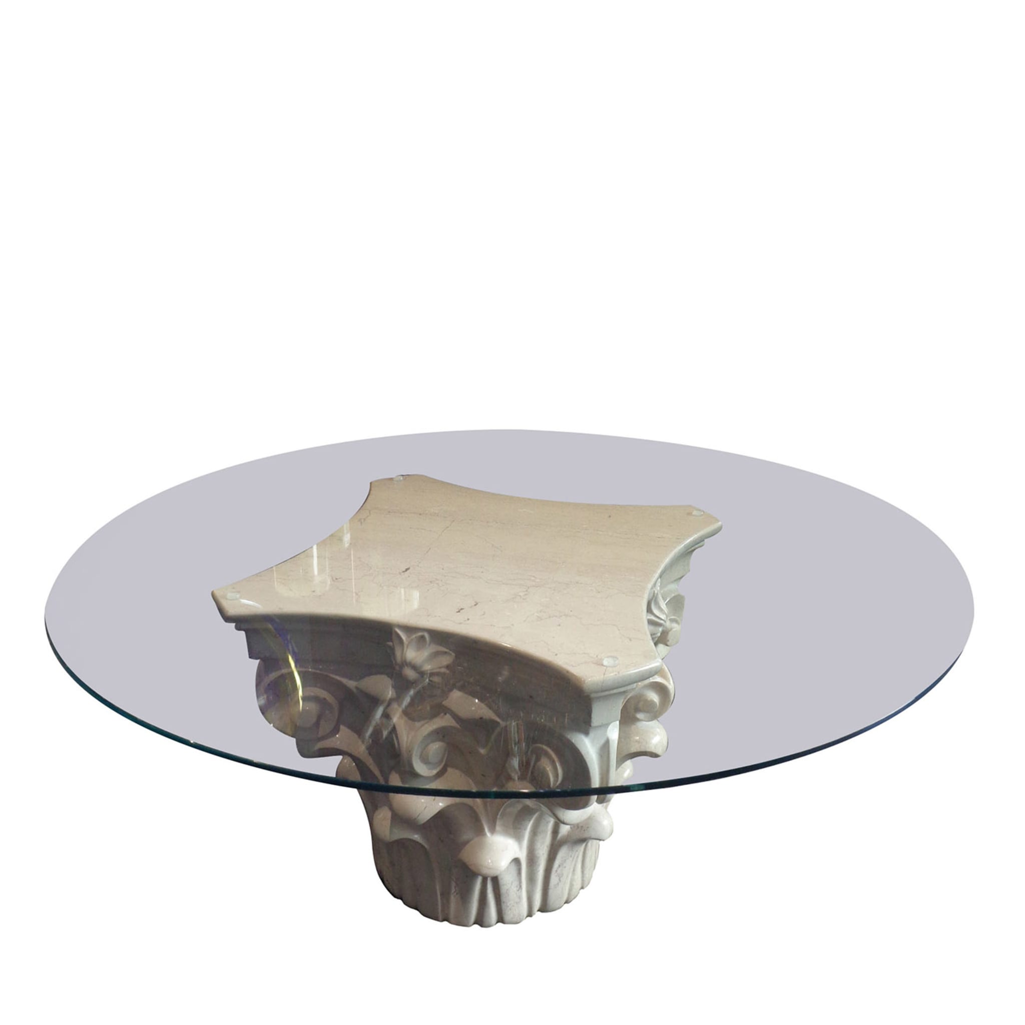 Roman Round H37 Crema Marfil Coffee Table - Main view