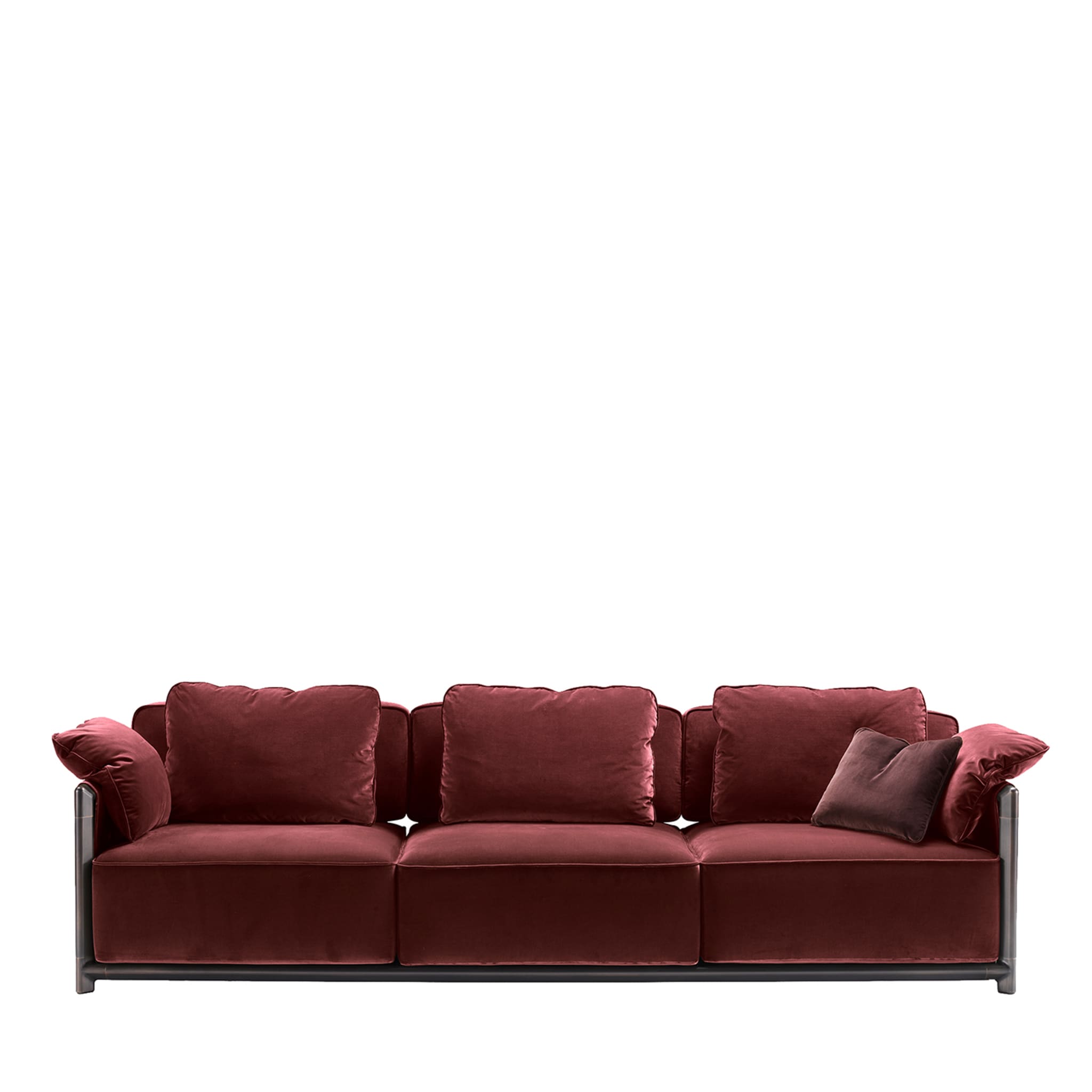 Dodo burgunderfarbenes sofa by Stefano Giovannoni - Hauptansicht