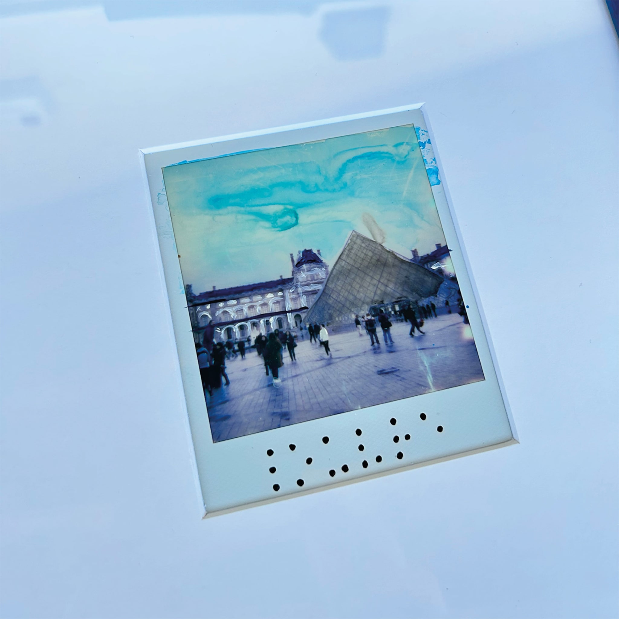 Louvre Acrylique sur Polaroïd - Vue alternative 1
