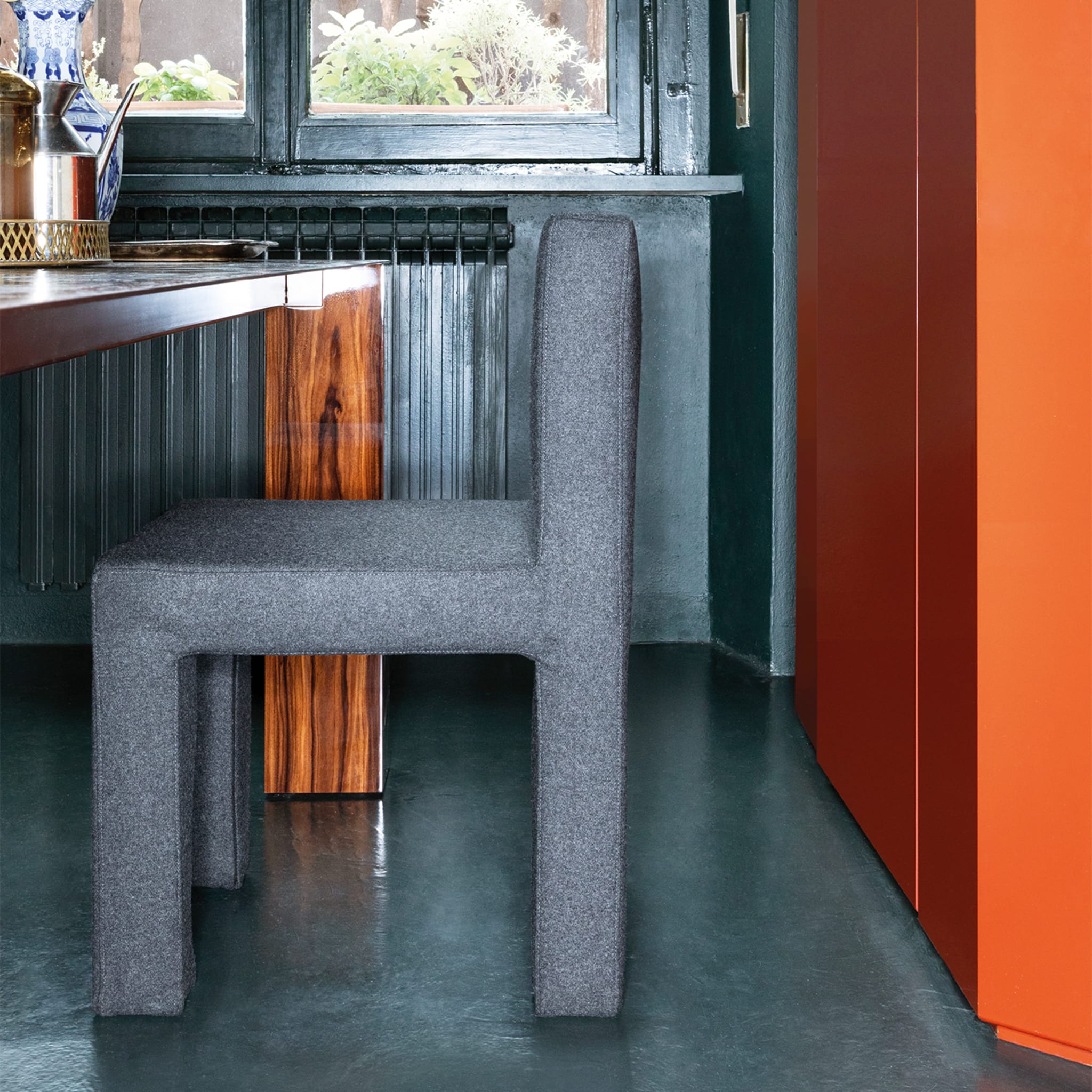 Quadrata Grauer Stuhl von Dainelli Studio - Alternative Ansicht 4