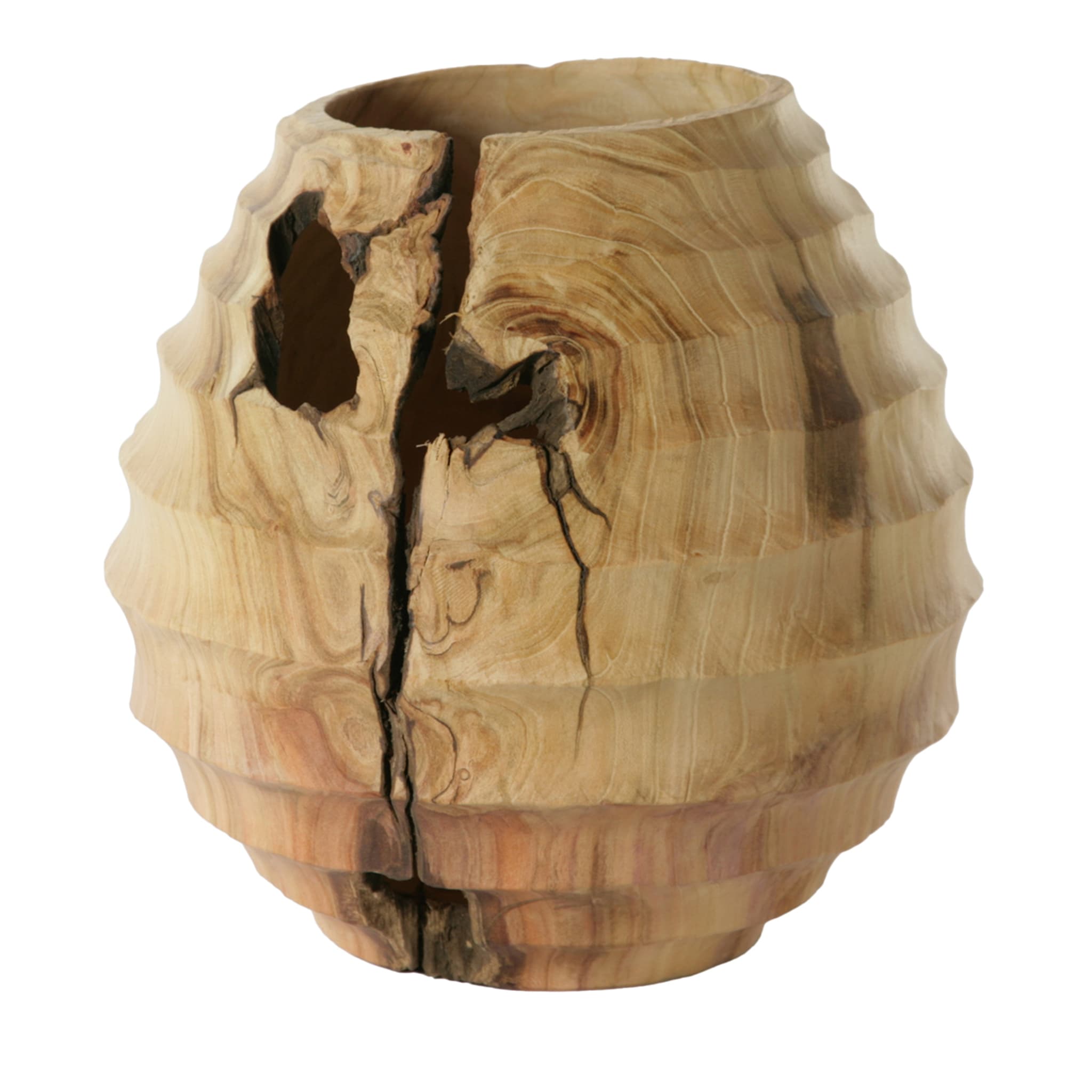 Bulging Grooved Vase - Main view