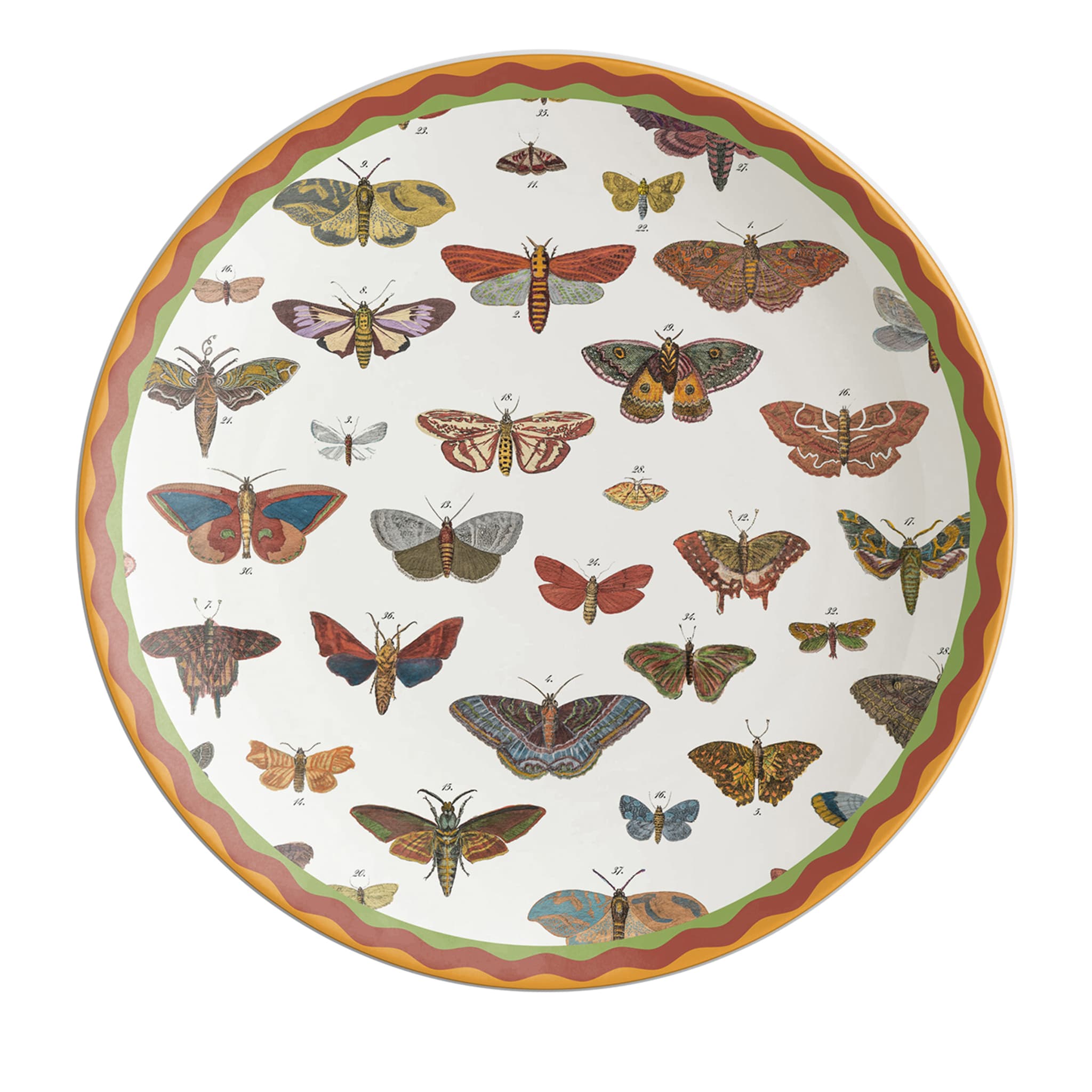 Cabinet De Curiosités Porcelain Charger Plate With Butterflies - Main view