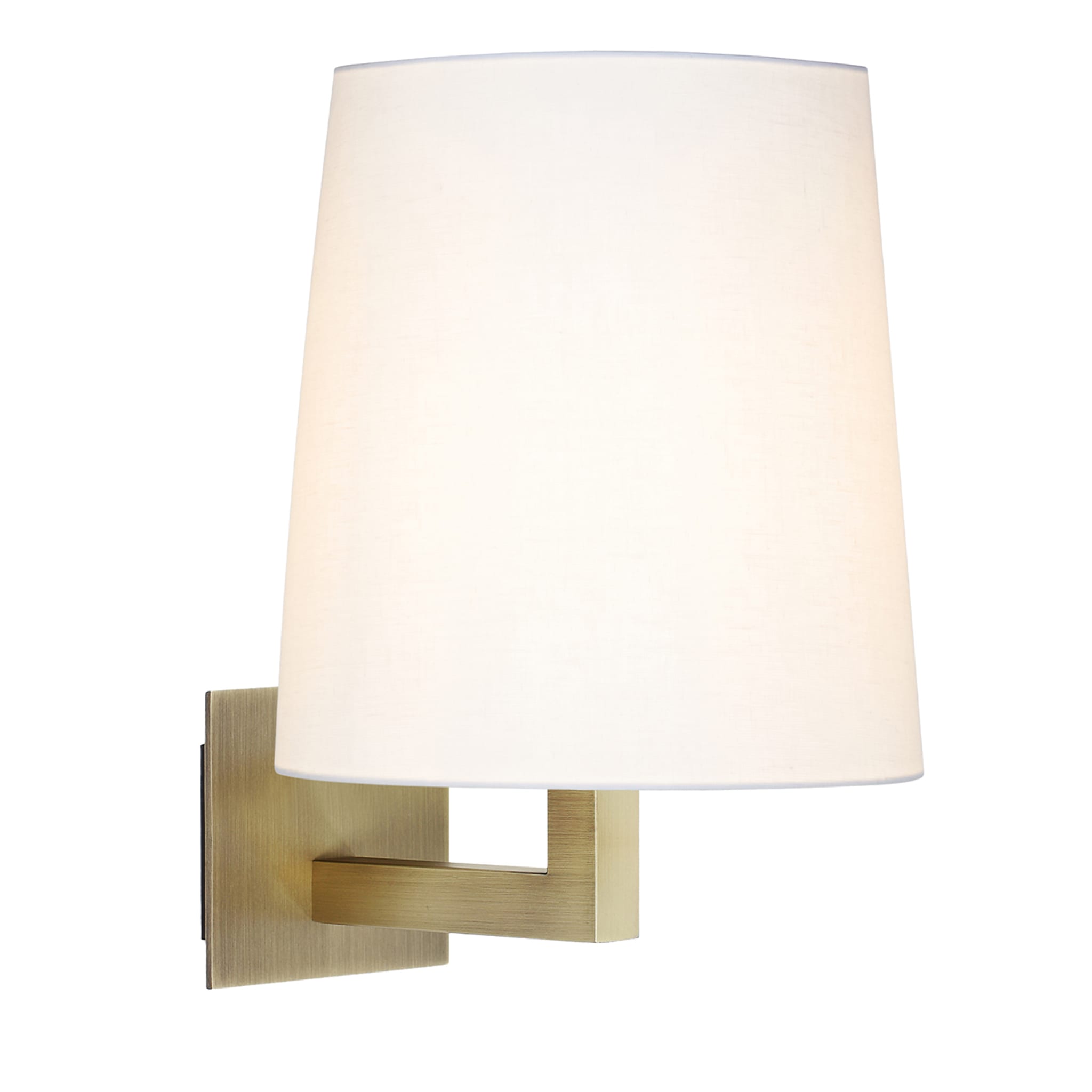 Tonda Bronzed Sconce with White Cotton Shade - Main view