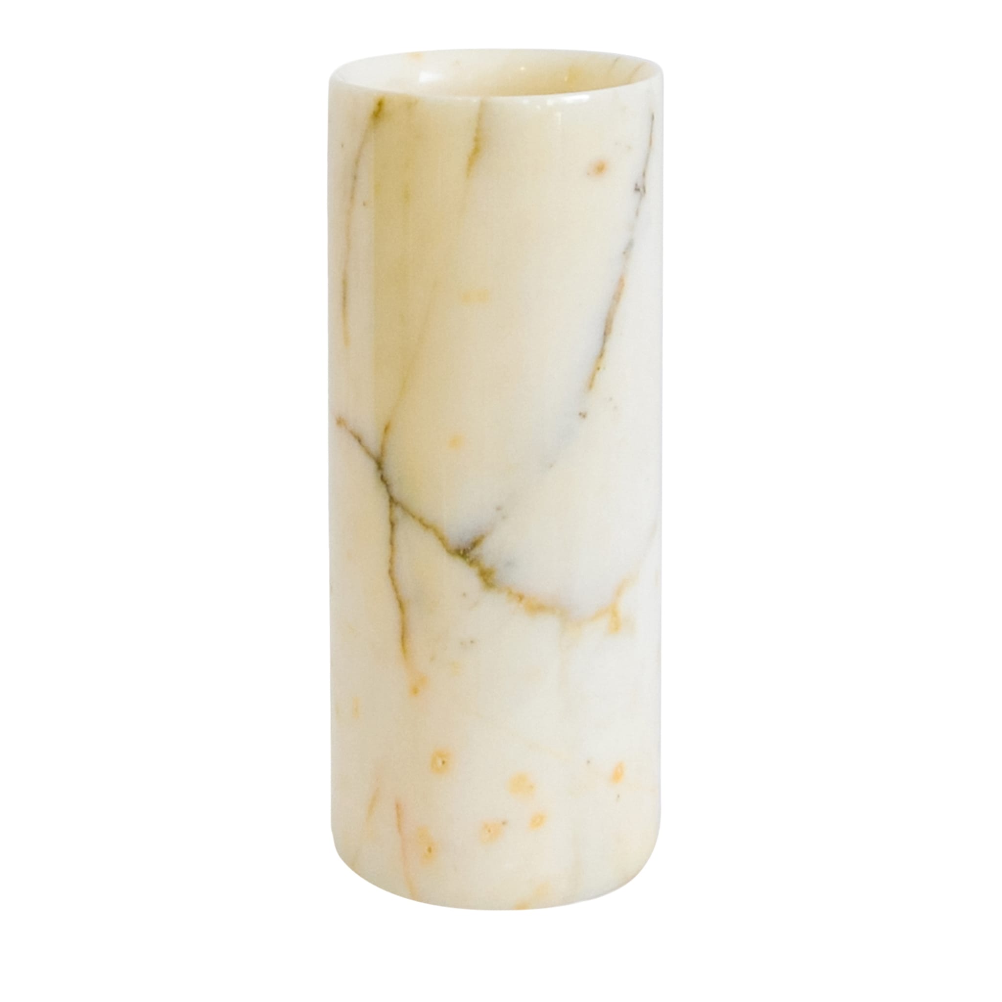 Vaso cilindrico in marmo di Paonazzo - Vista principale