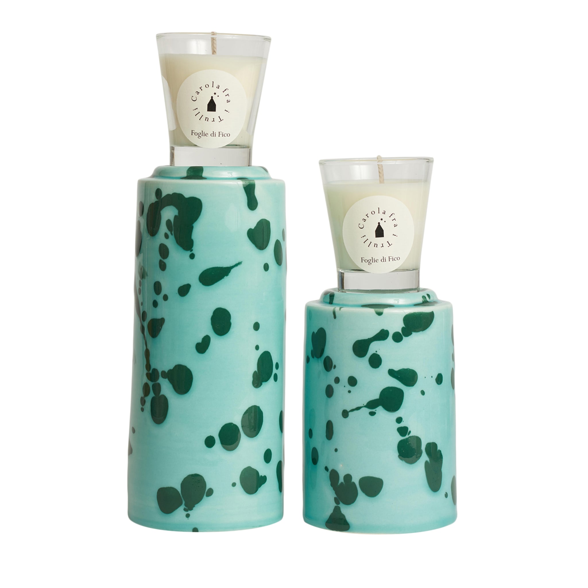 Aqua and Green Totem with Scented Candle Fragrance Foglie di Fico - Main view