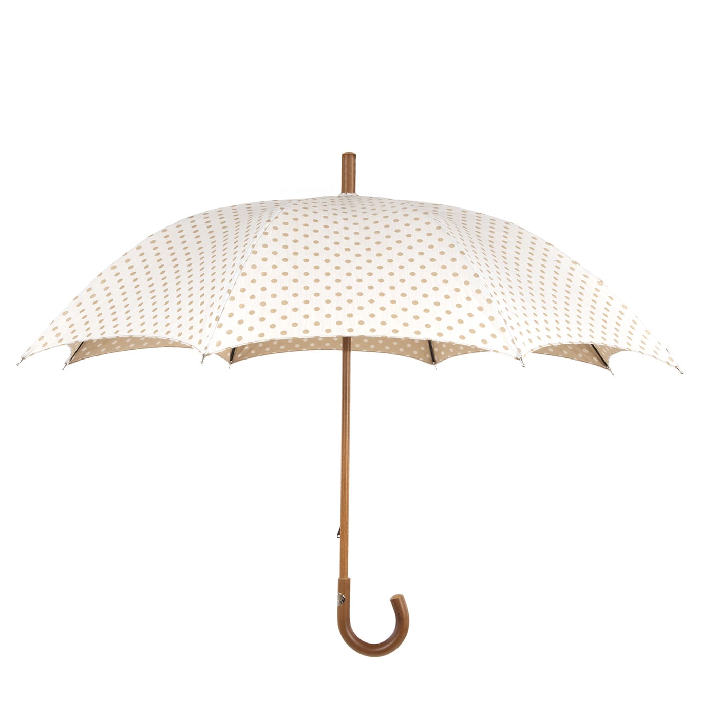 Ladies Ivory Polkdot Umbrella - Francesco Maglia Milano
