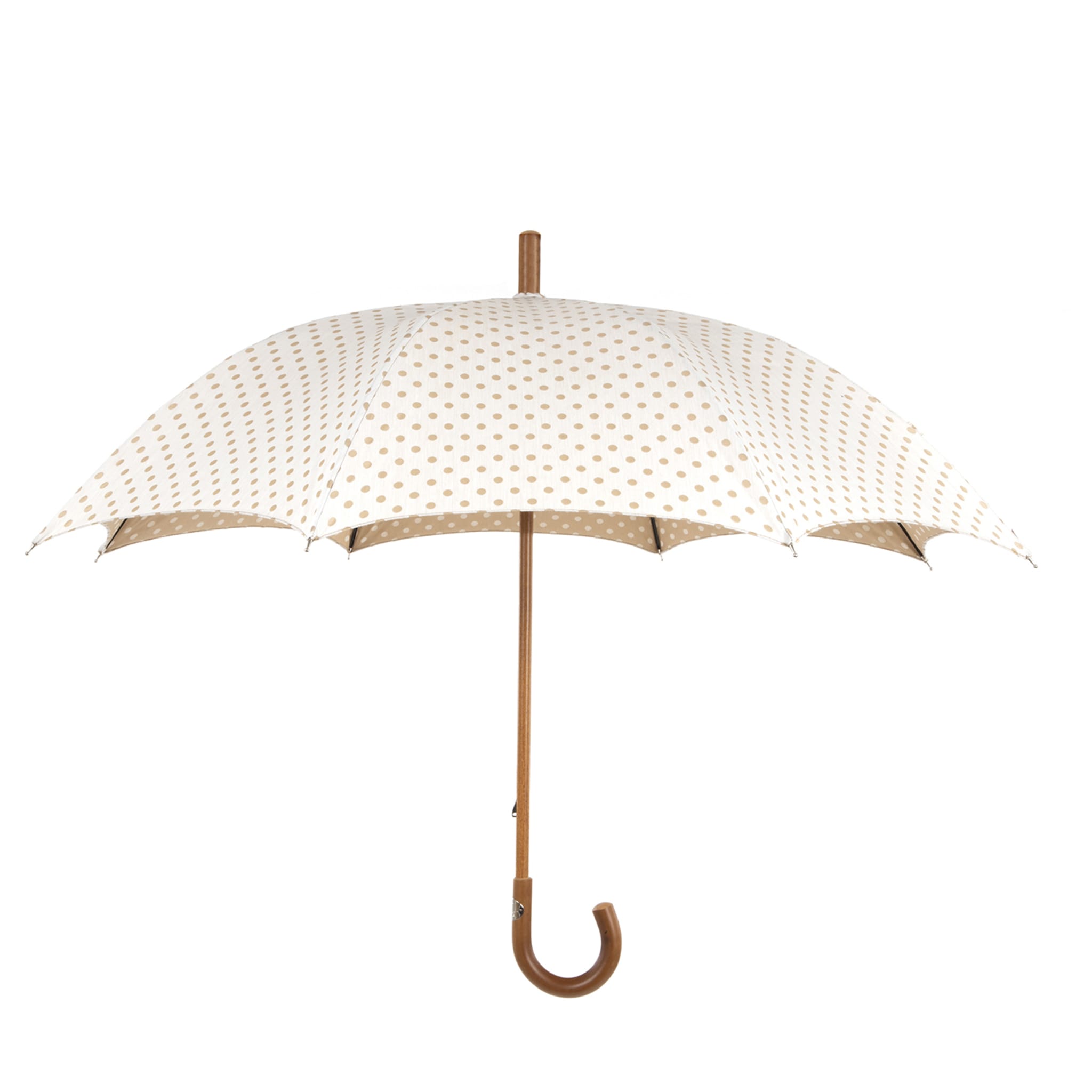 Ladies Ivory Polkdot Regenschirm - Hauptansicht