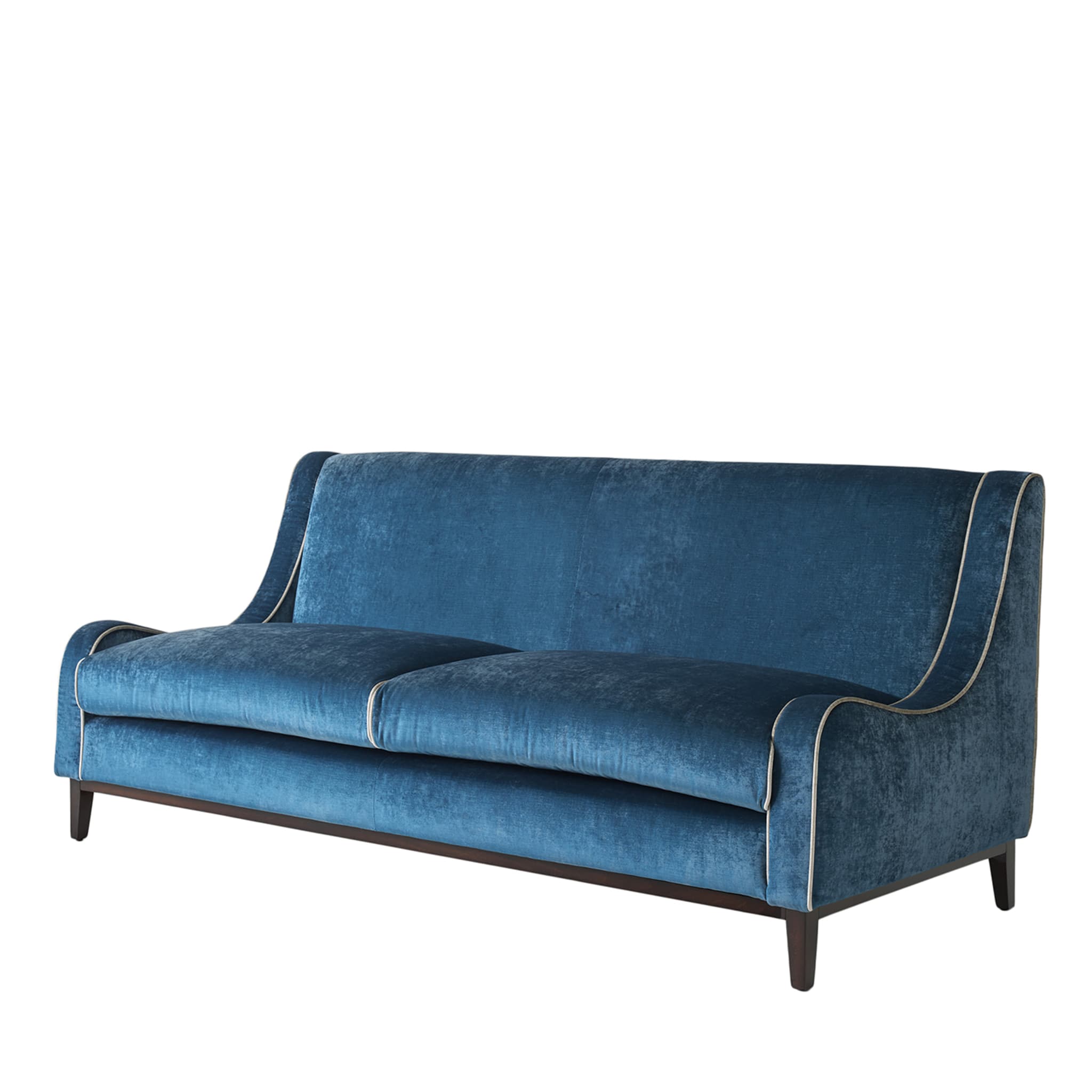Paris Blue Navy Velvet 3-Sitzer Sofa - Hauptansicht