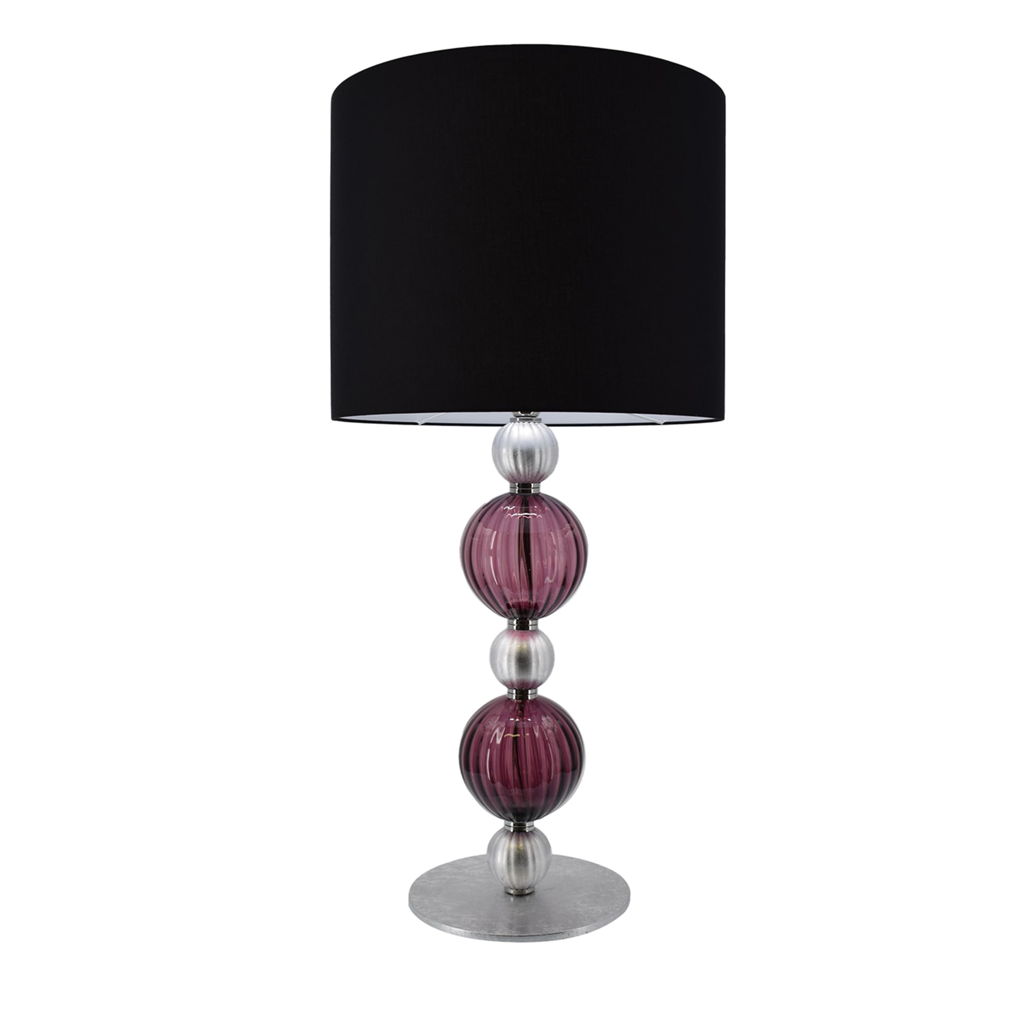 Bolle Silver and Purple Table Lamp - Main view
