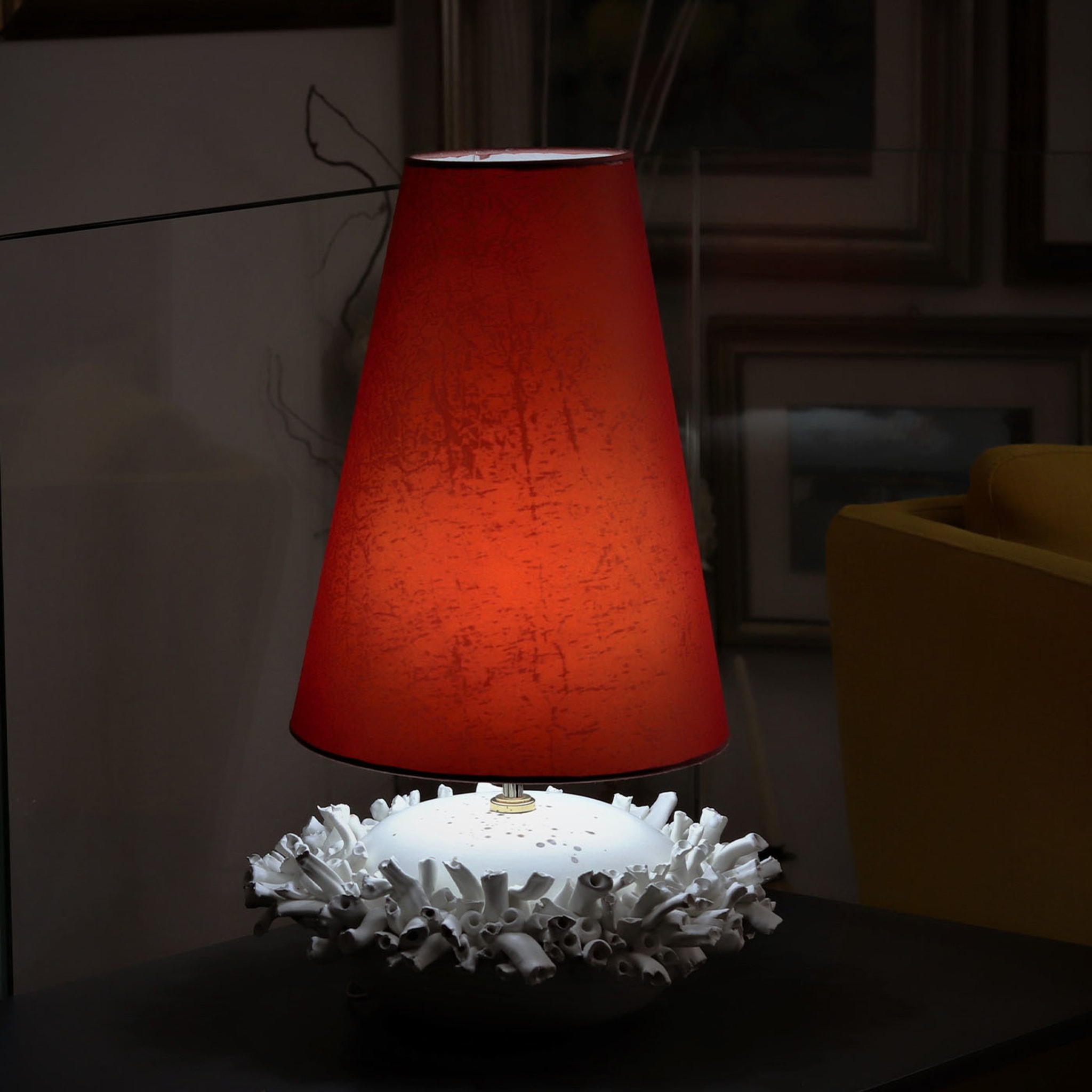 Anemoni Rot &amp; Weiß Tischlampe - Alternative Ansicht 2