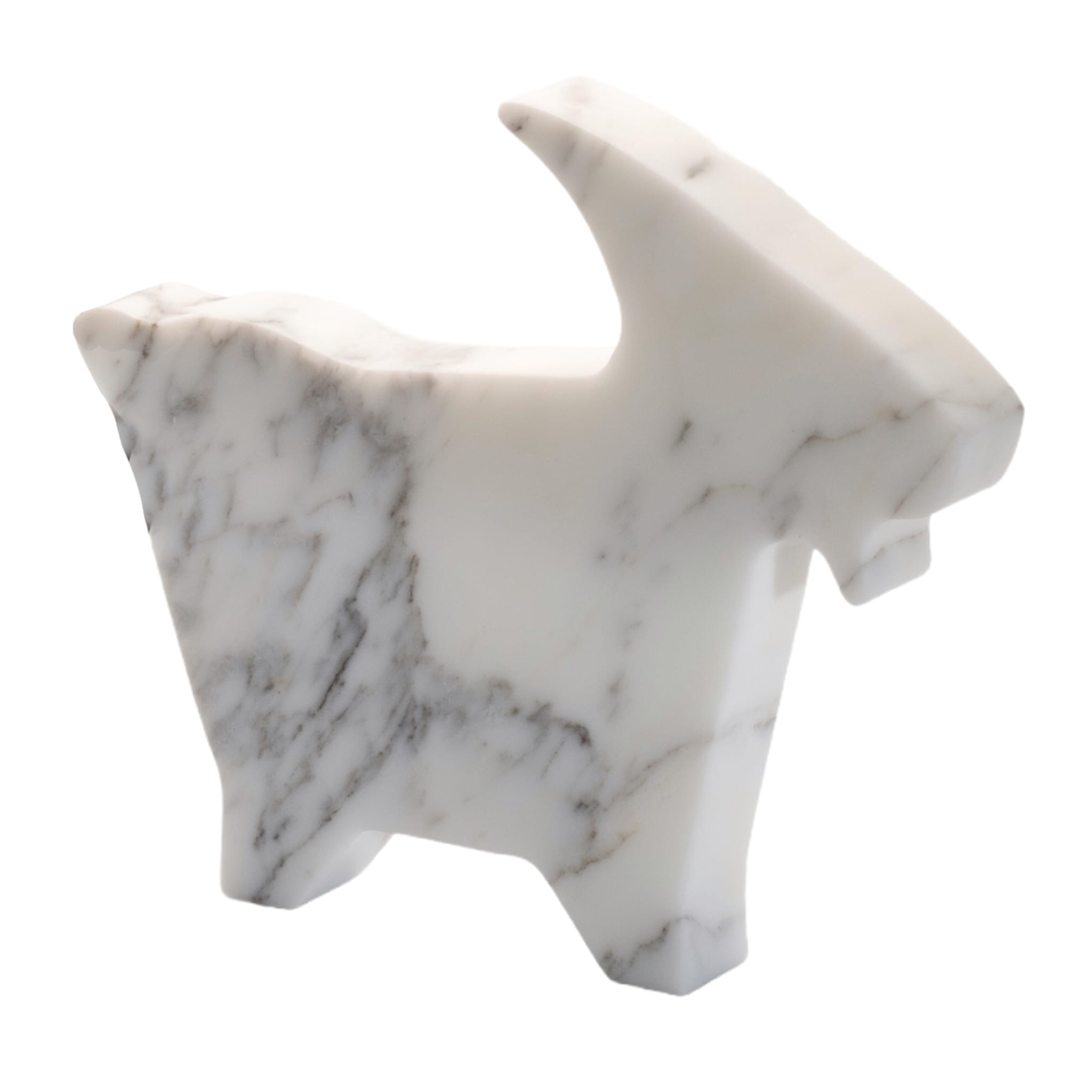 Estatuilla blanca grande de cabra de Alessandra Grasso - Vista alternativa 1