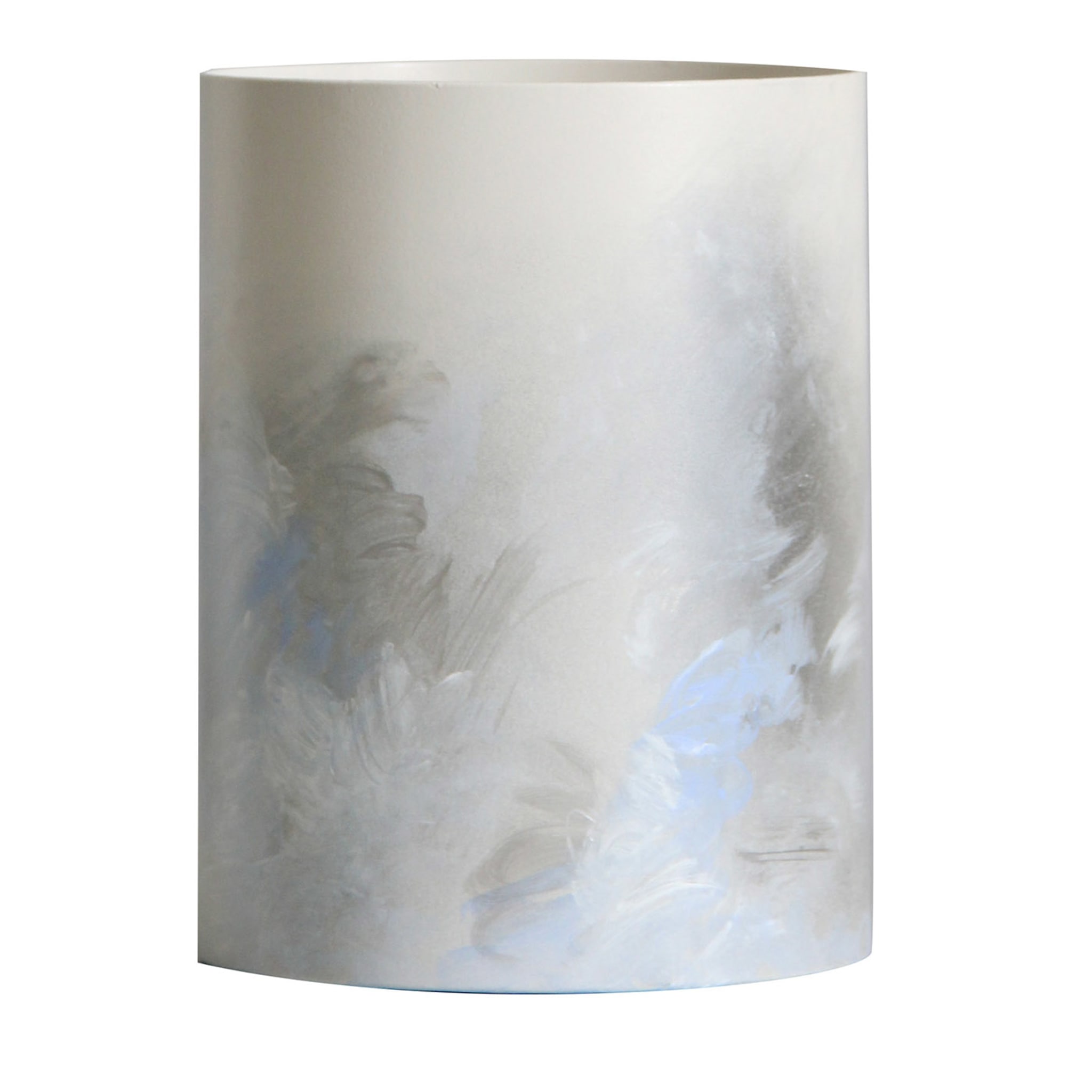 Flora L Cylindrical White Vase by Gabriela Azar Rubagotti #4 - Main view