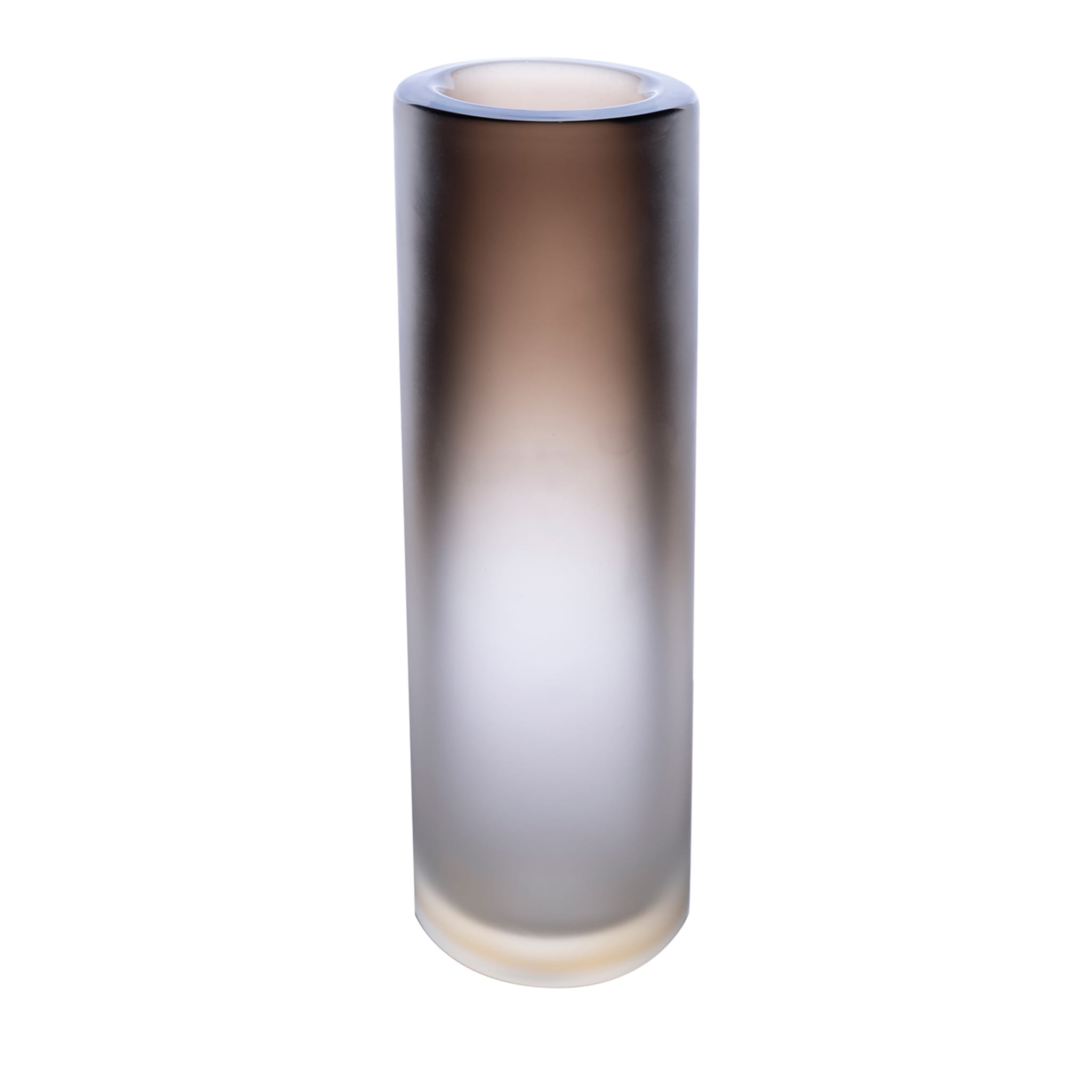 Cilindro Large Vase - Satin - Crystal/Honey - Main view