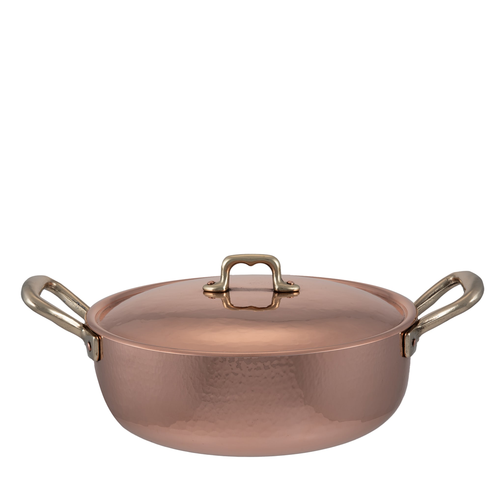 2-Handle Copper Pot with Lid - Main view