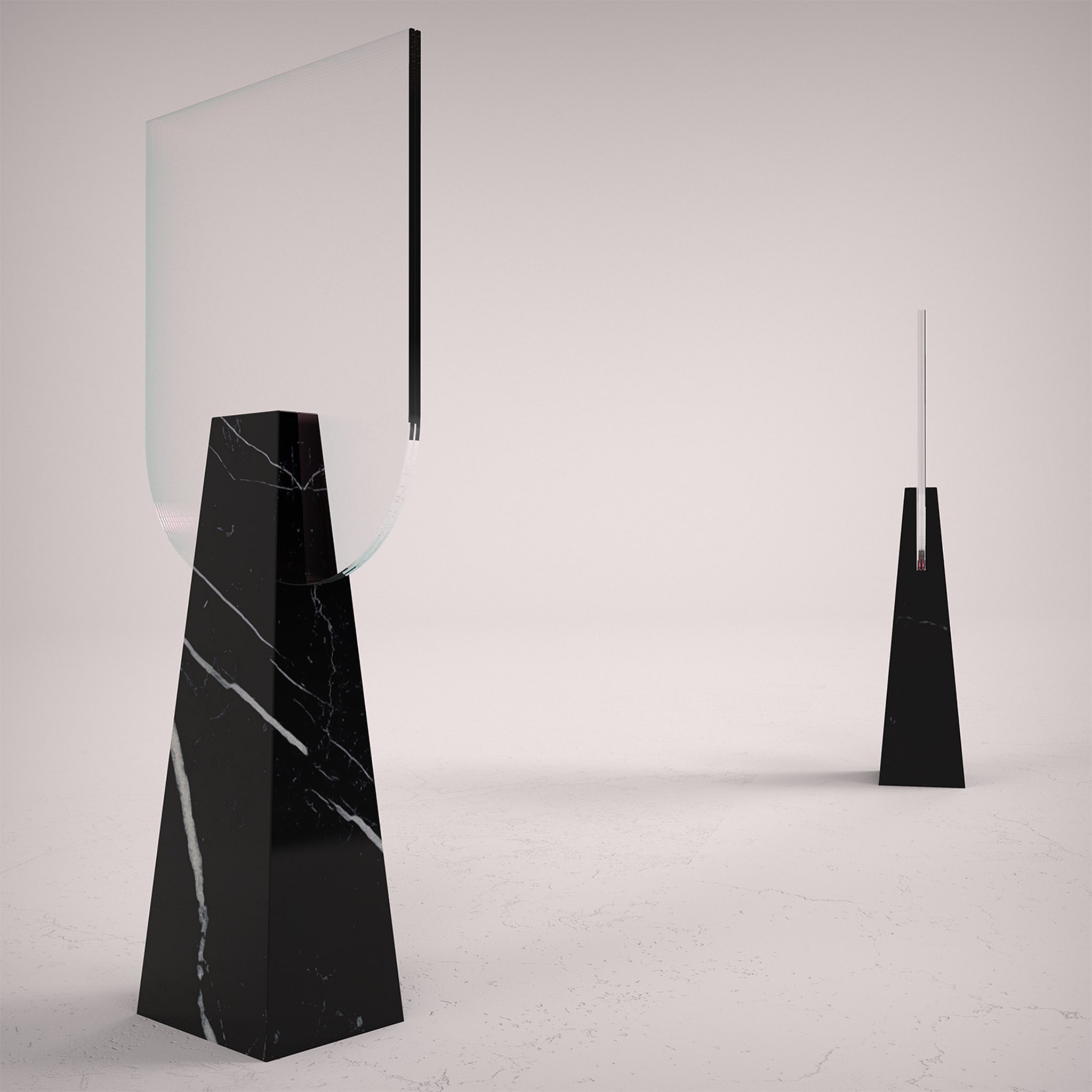 Ophelia Black Marquina Table Mirror - Vue alternative 4