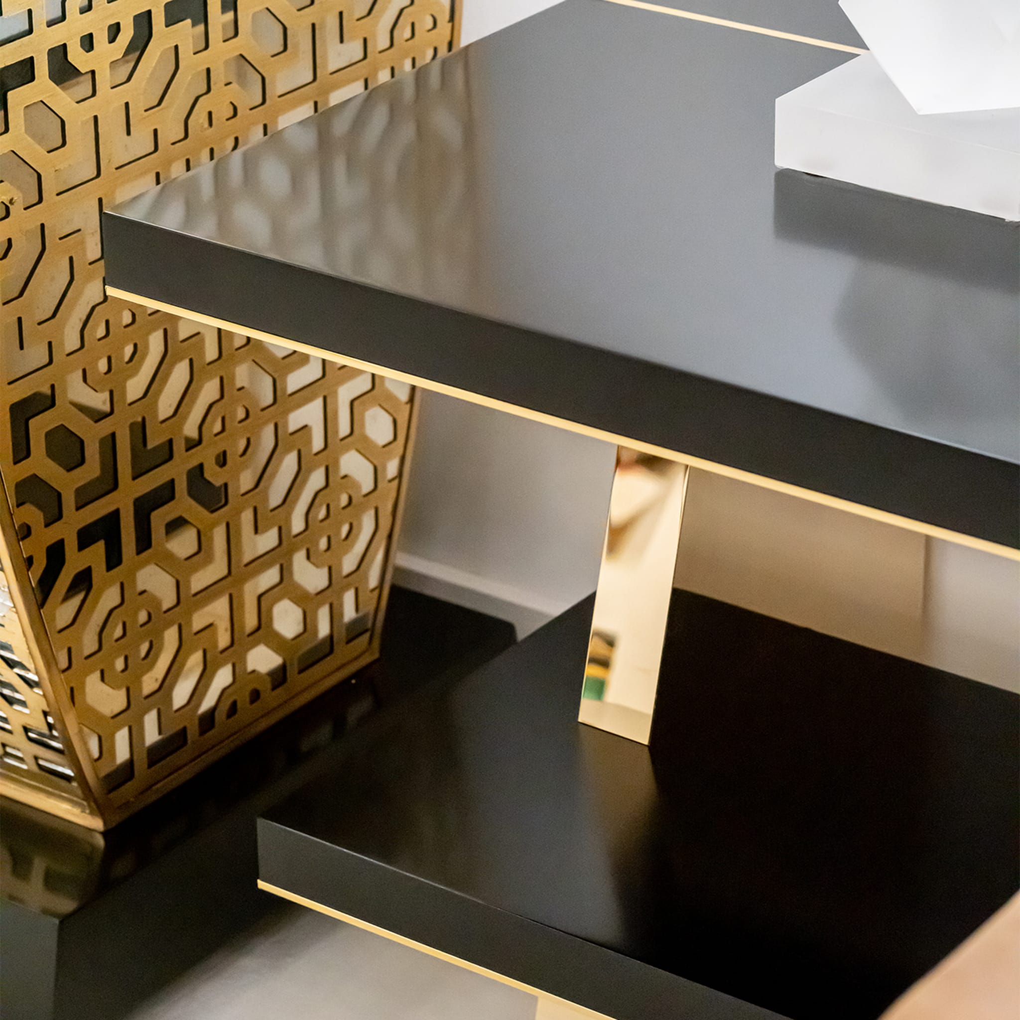 Black and Gold Side Table - Alternative view 2