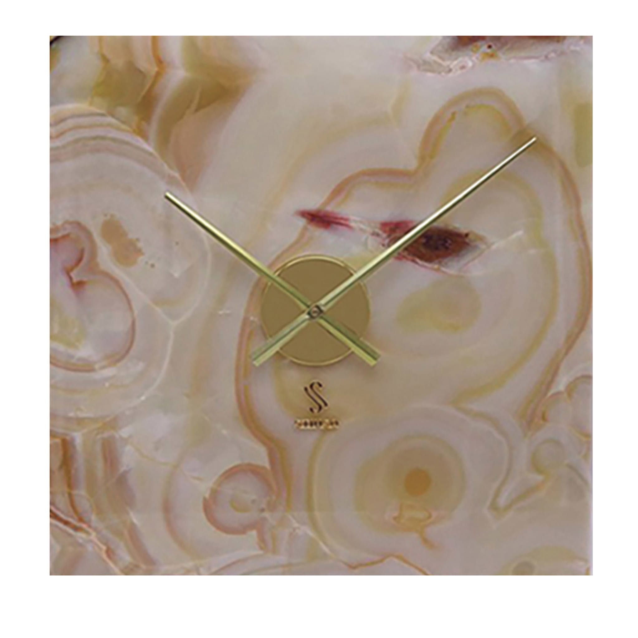 Horloge murale carrée en onyx - Vue principale