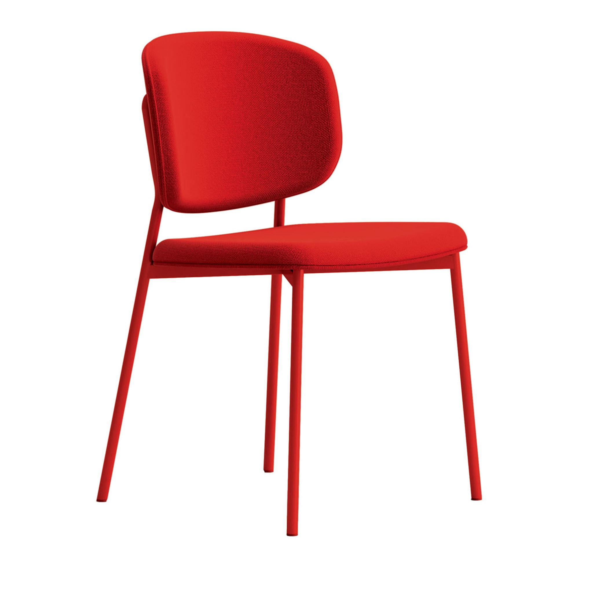 Chaise rouge Wround par Copiosa Lab - Vue principale
