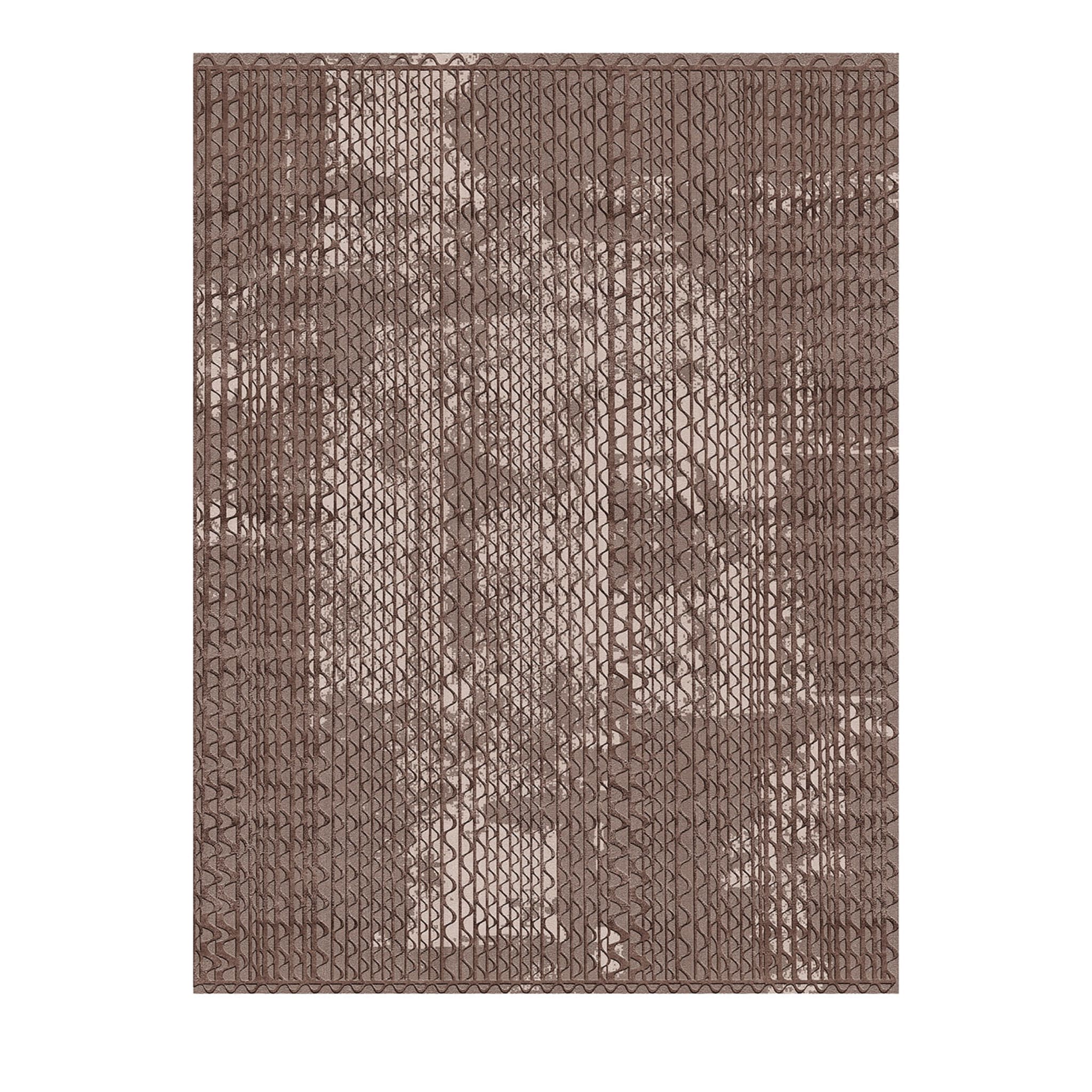 Tapis beige rectangulaire Triple Waves par Lorenza Bozzoli  - Vue principale