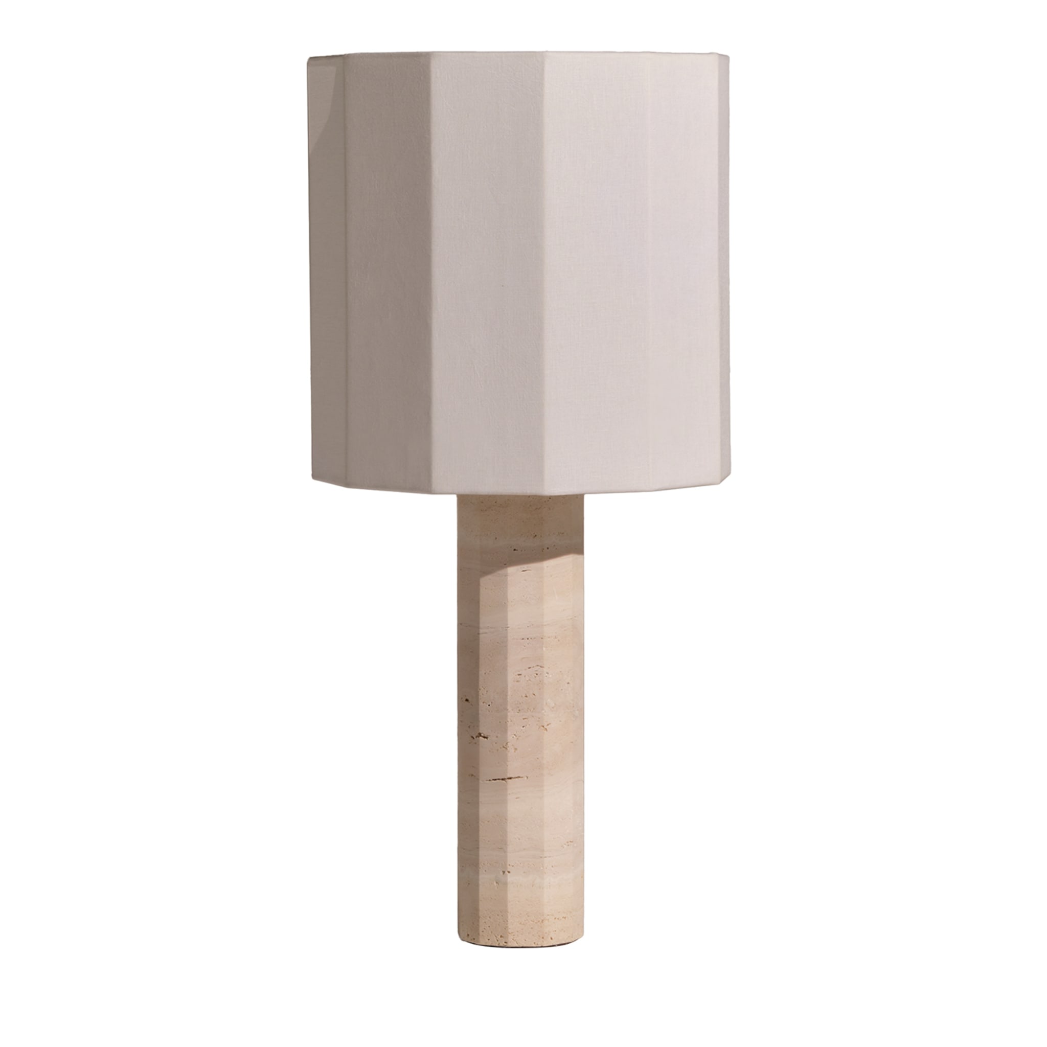 Roma Dodecagon Large White Table Lamp - Vue principale