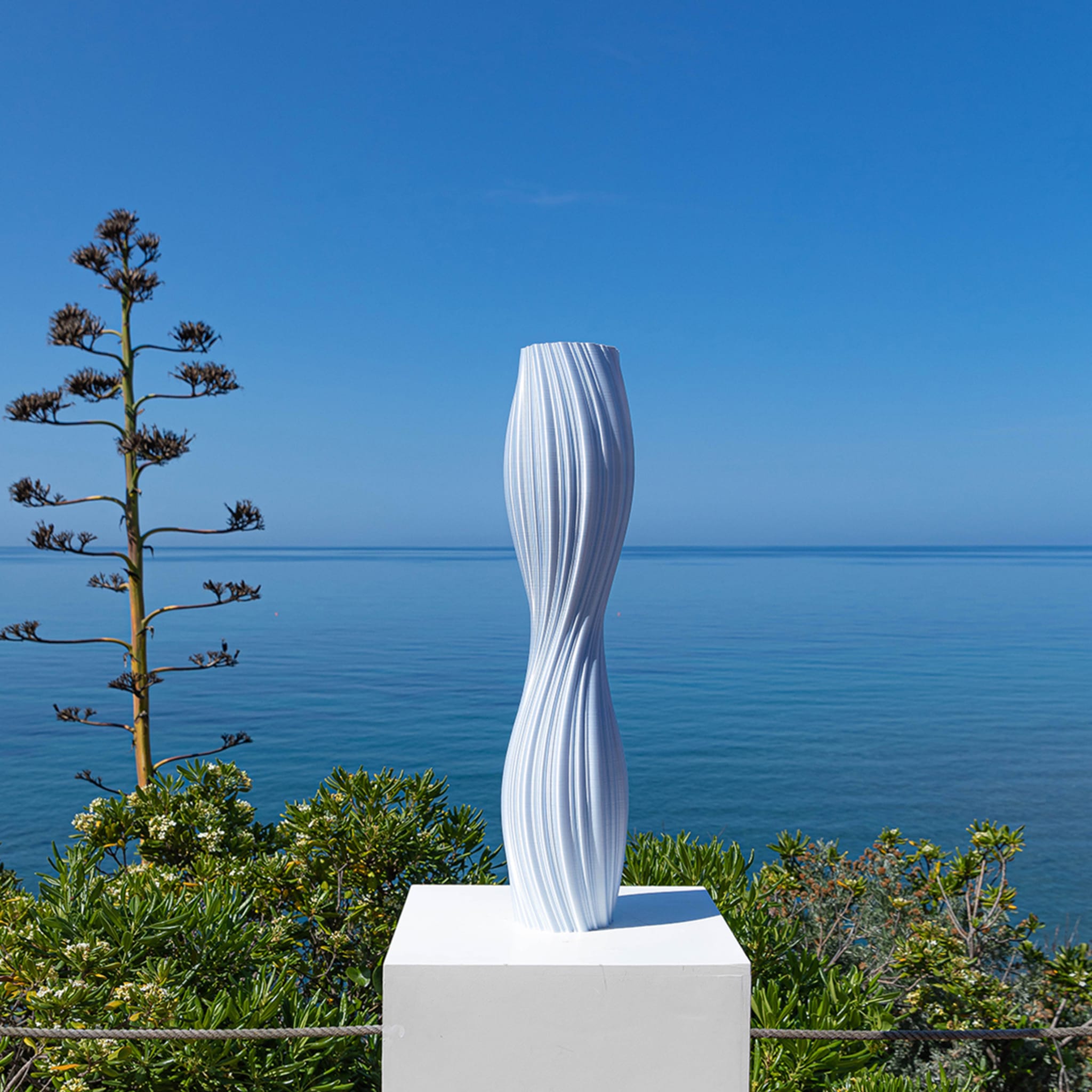 Calliope White Vase-Sculpture - Alternative view 1