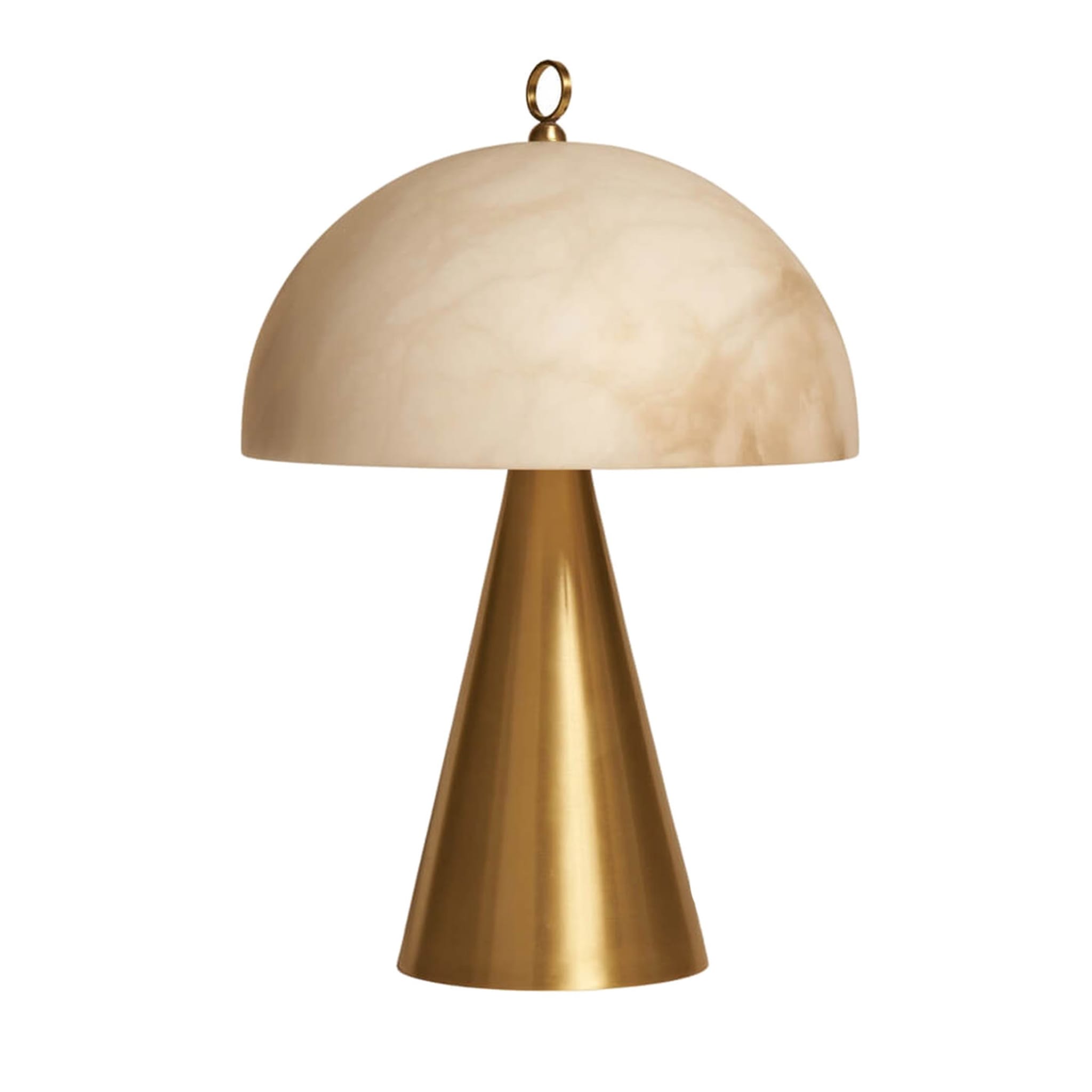 "Funghetto" Table Lamp in Satin Brass A - Main view