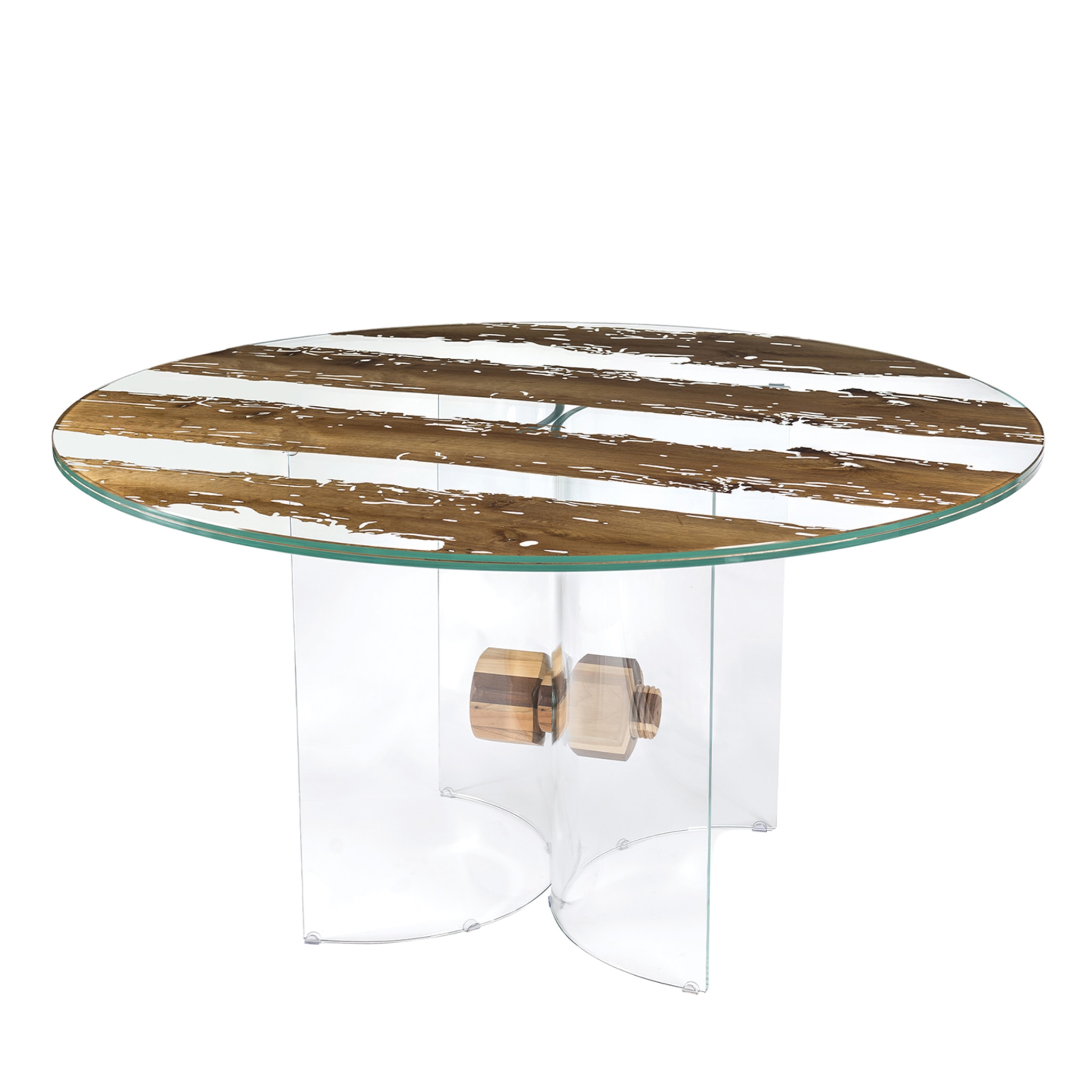Venezia Round Briccola & Glass Table - Main view