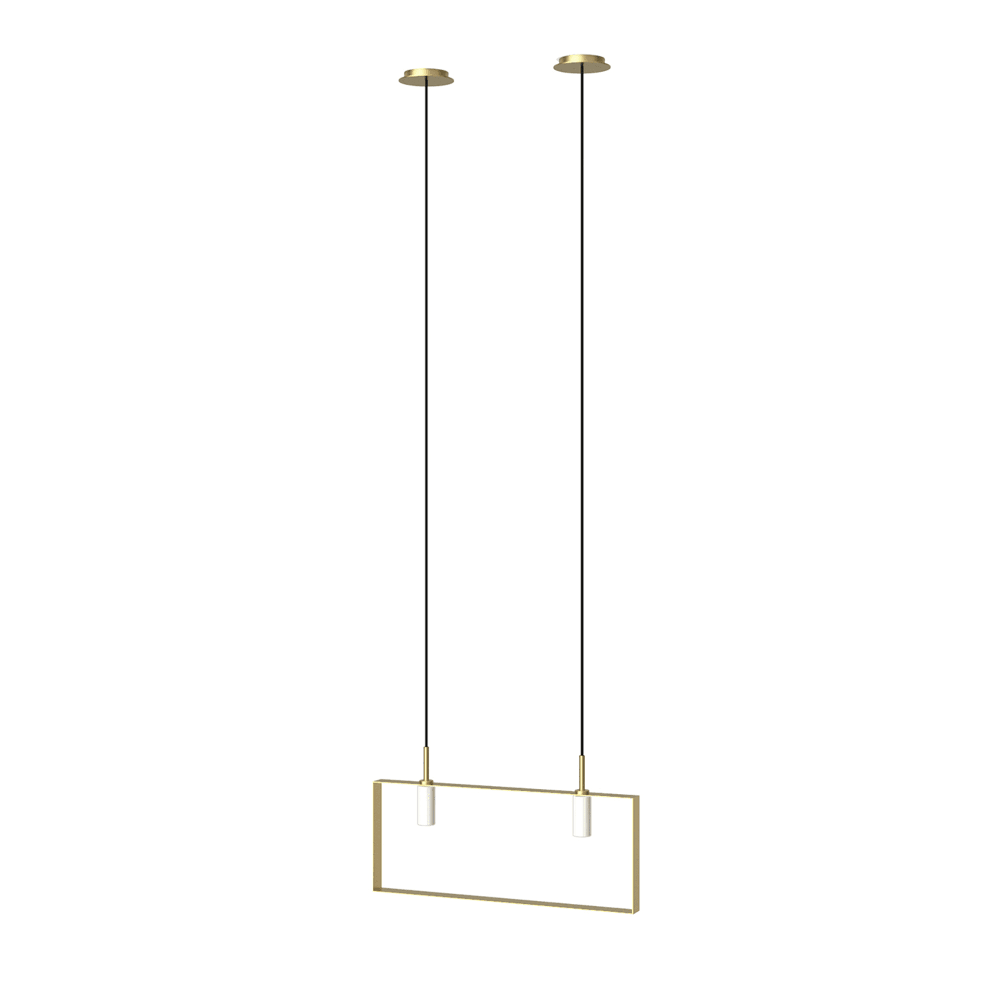 Balza 2-Light Rectangular Pendant Lamp #1 - Main view