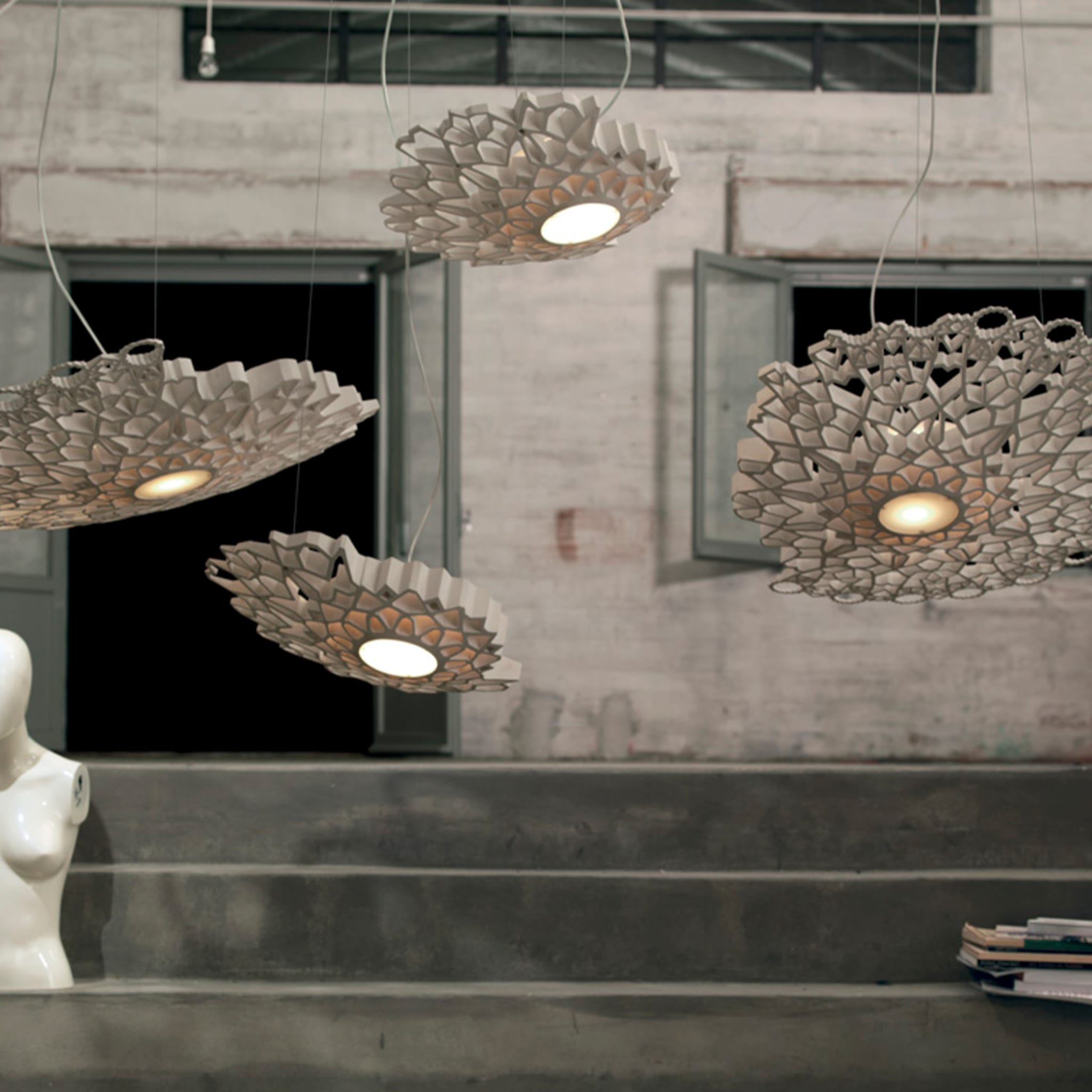 Notredame S White Pendant Lamp by Luca De Bona & Dario De Meo - Alternative view 2
