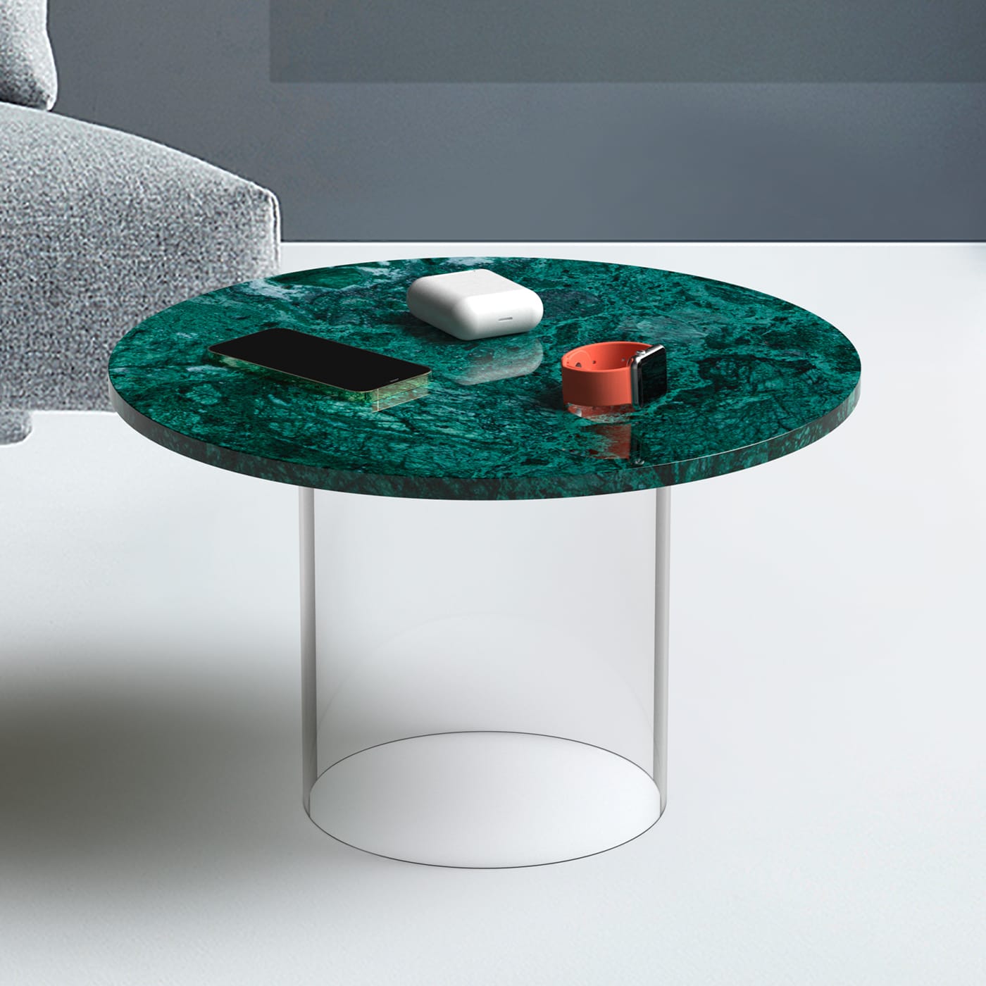 21st Century Guatemala Marble Coffee Table with Wireless Charger - [1+2=8]