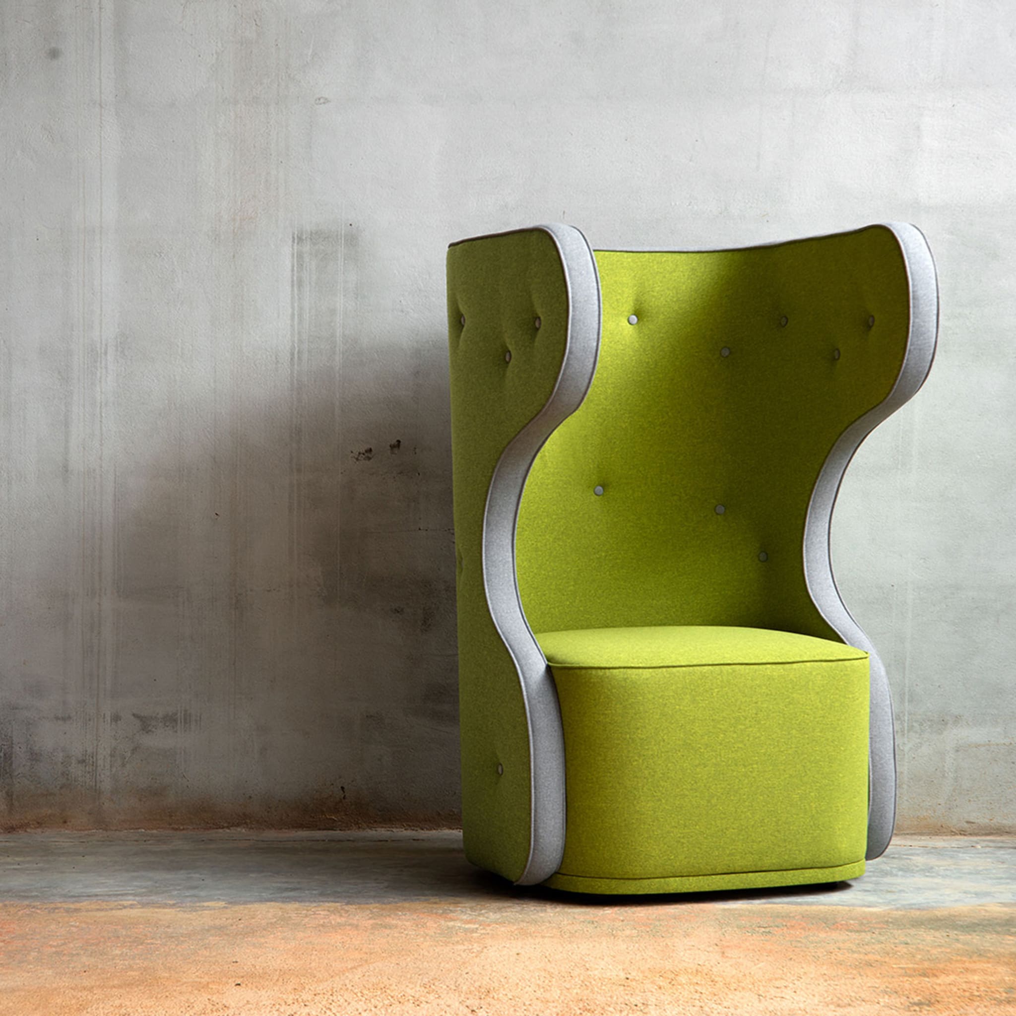 Wow Green & Gray Armchair by Simone Micheli - Alternative view 4