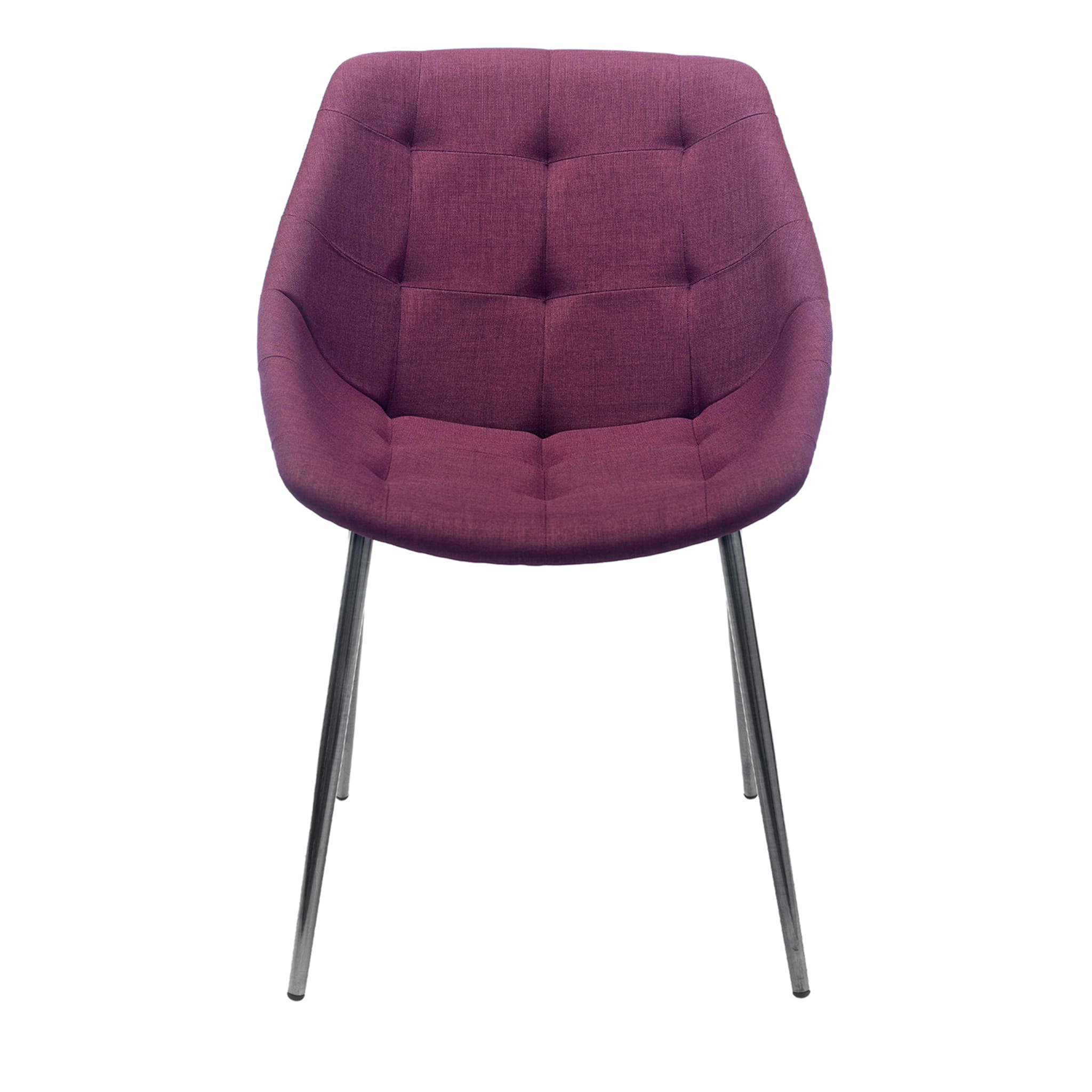 Miss Lily Purple 4 Steel Legs Armchair - Main view