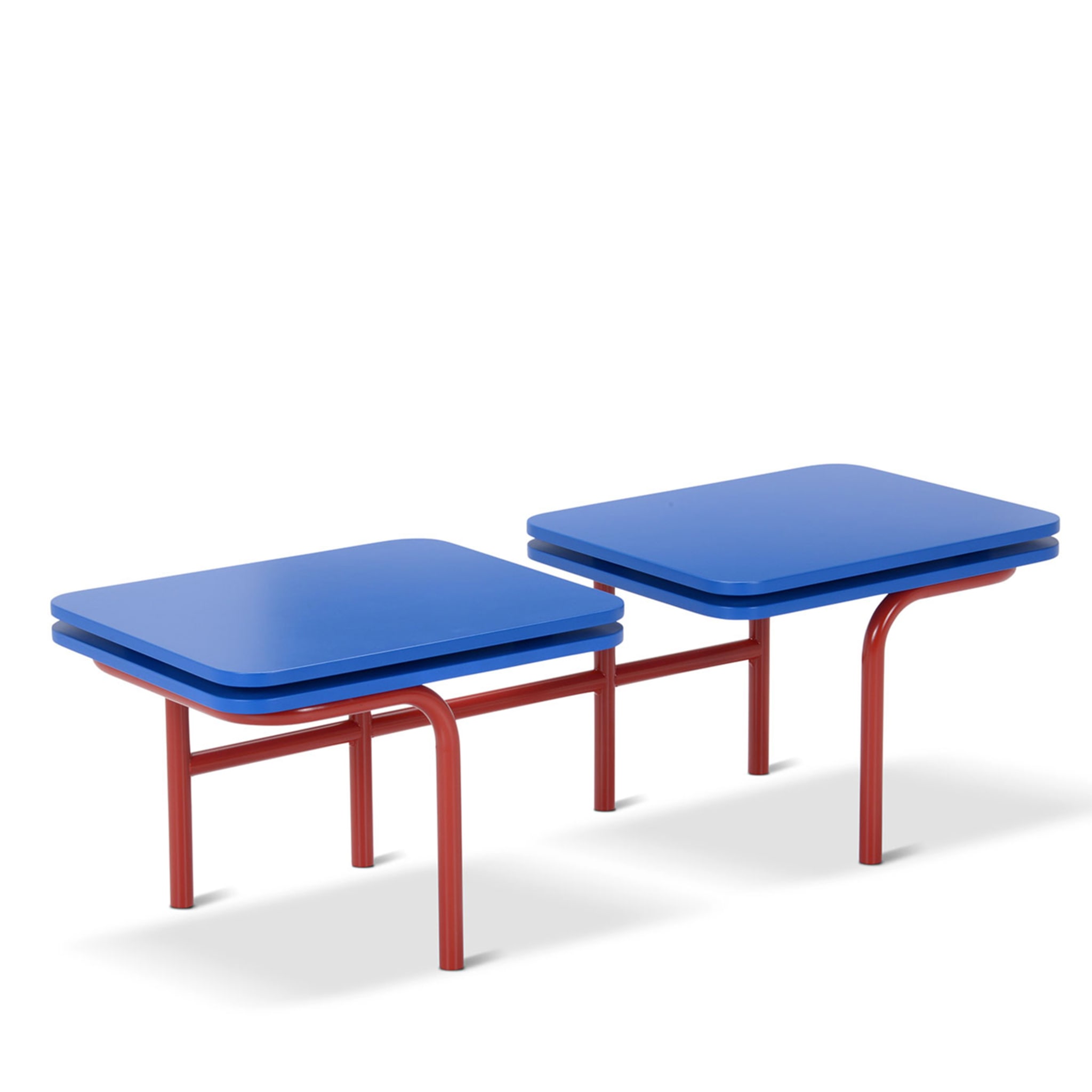 Leo 2-Top Red & Blue Coffee Table by Daria Zinovatnaya - Alternative view 1
