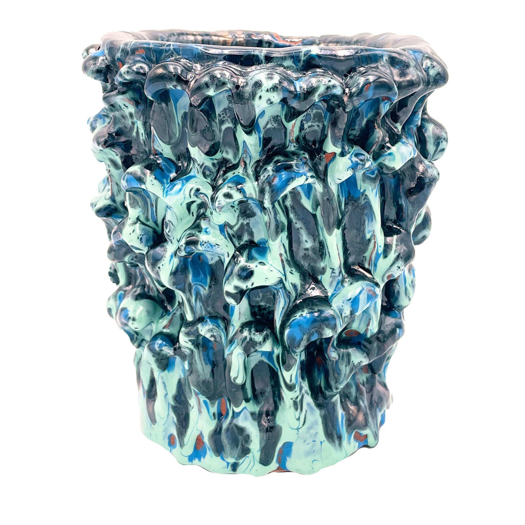Vase Onda Metallic Tiffany et Turquoise - Vue principale