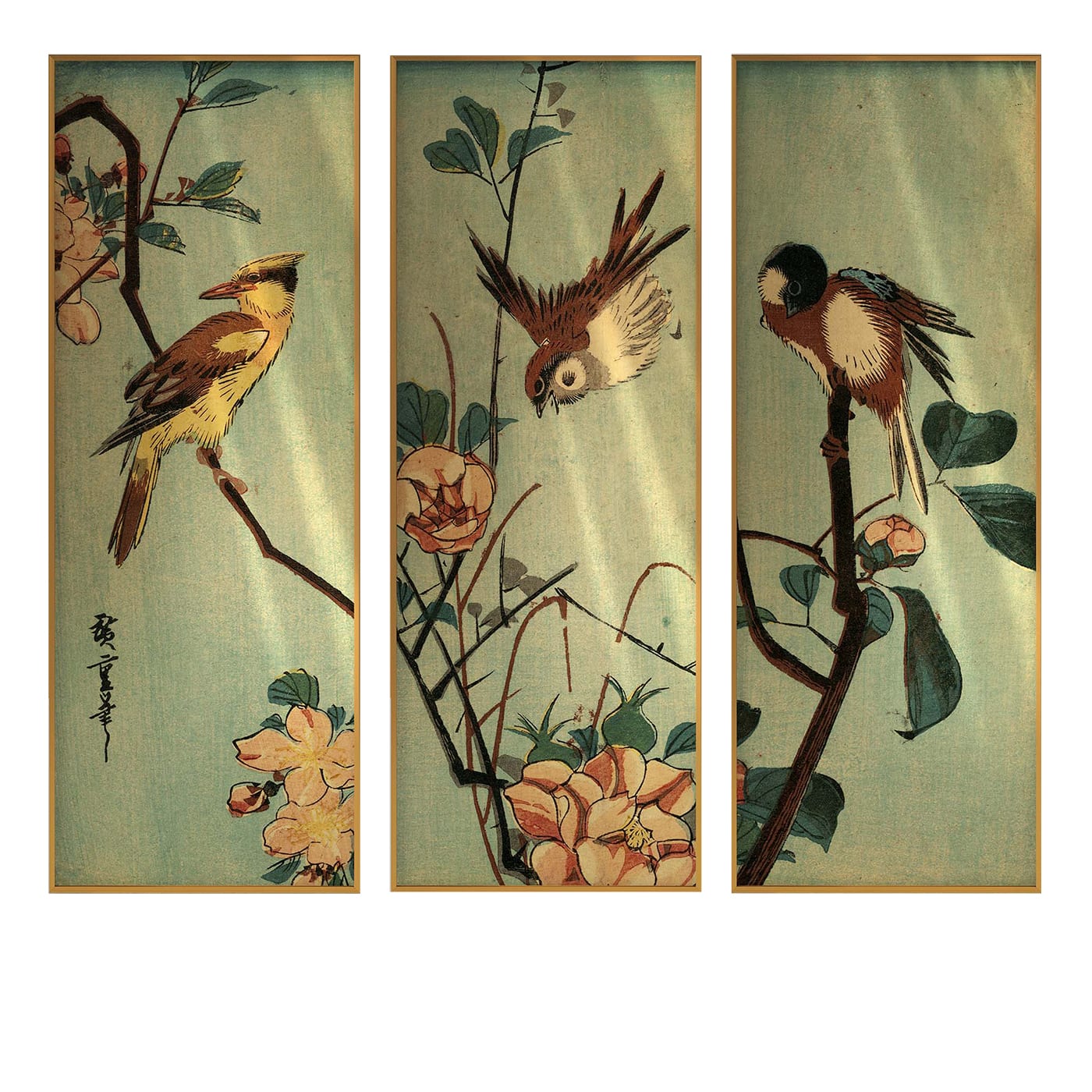 Bird Allurex Gold® Triptych - NC Design